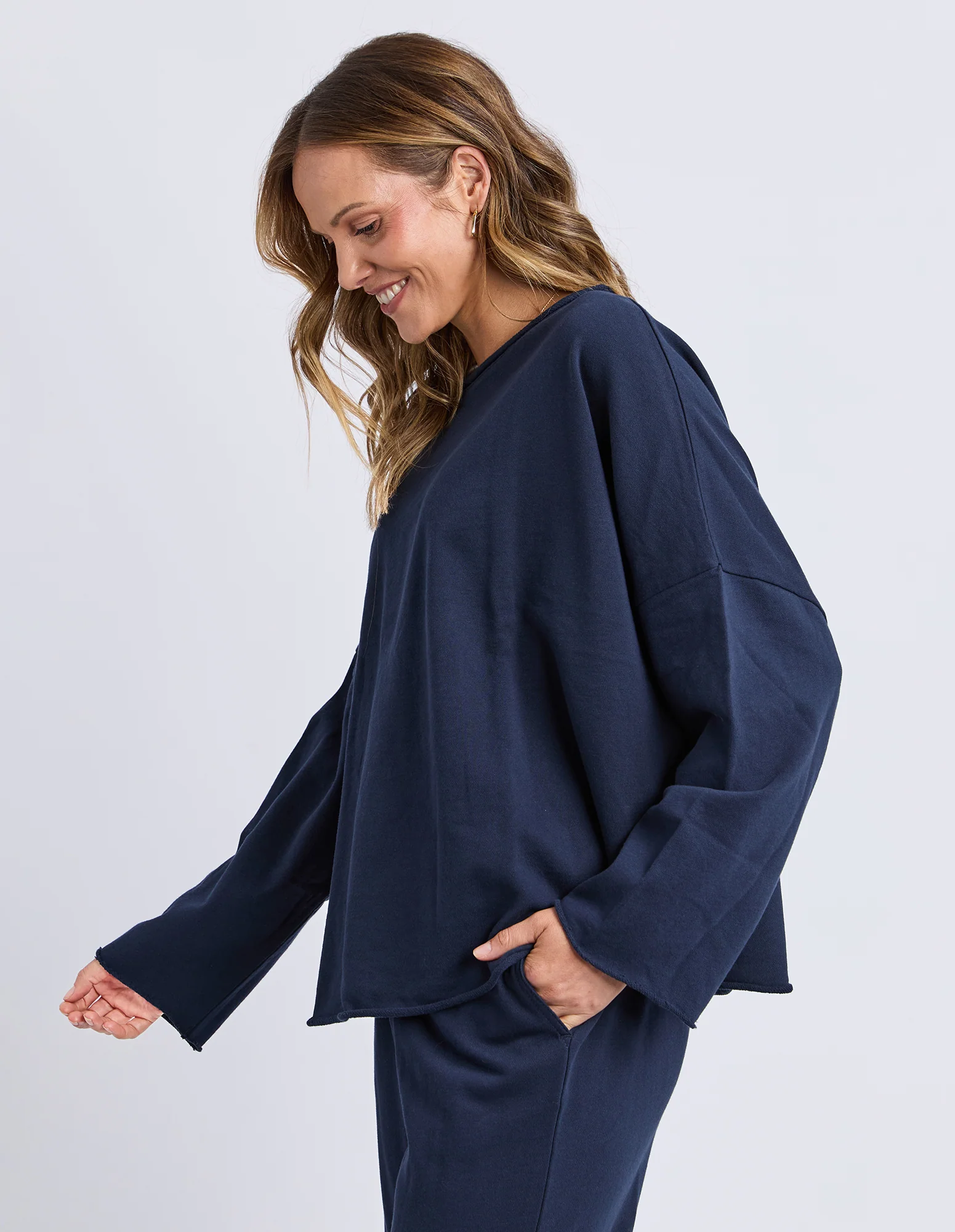 Gab Long Sleeve Sweat Dark Sapphire - Image 5