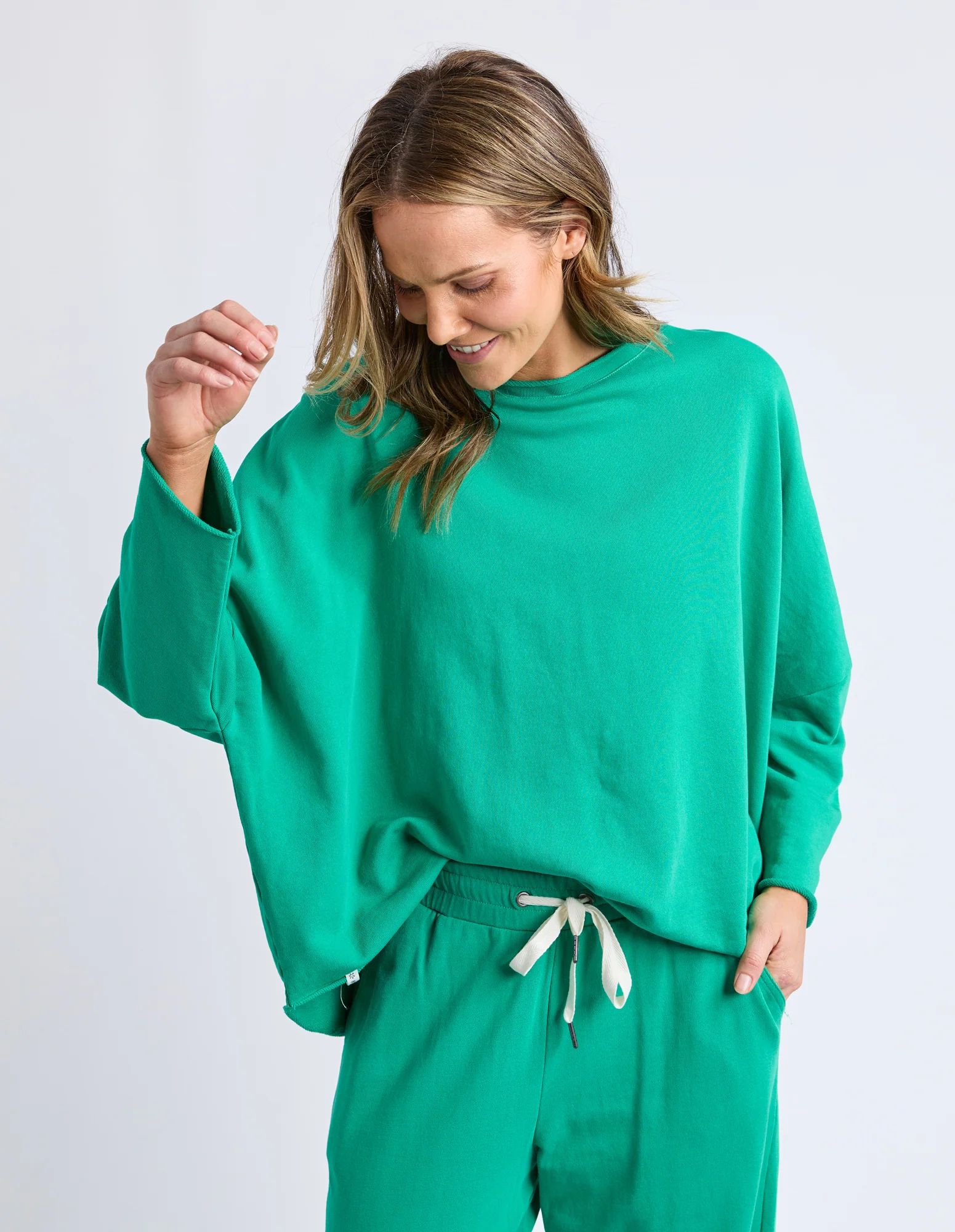 Gab Long Sleeve Sweat Turquoise - Image 2