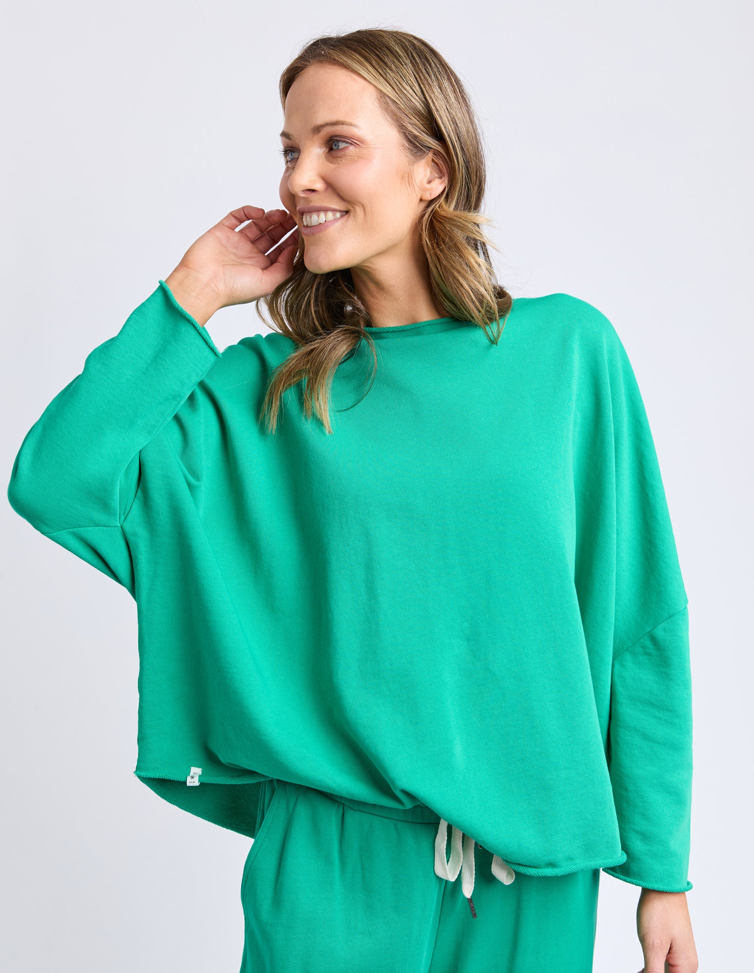Gab Long Sleeve Sweat Turquoise - Image 5