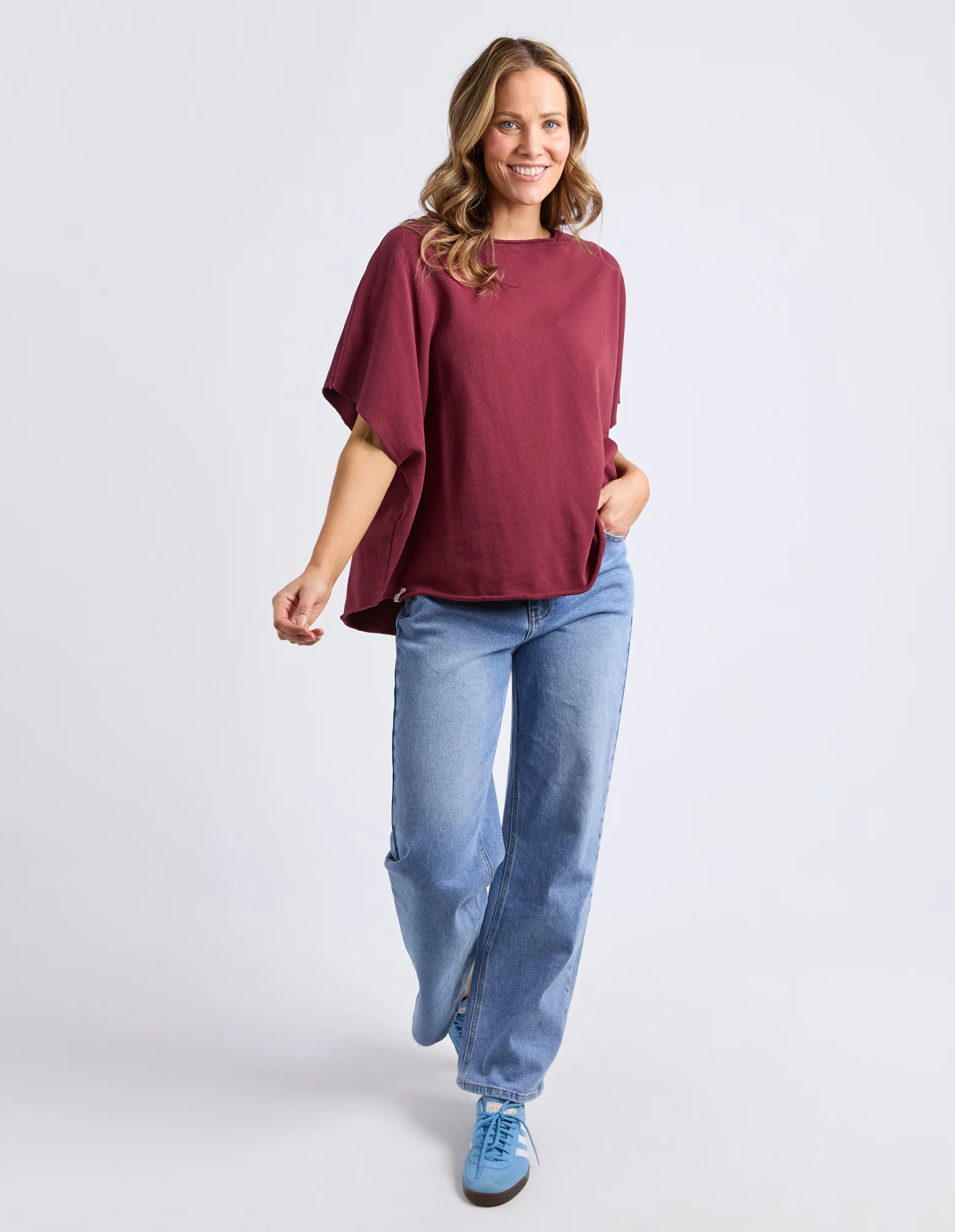 Gab Short Sleeve Sweat Plum - Image 2