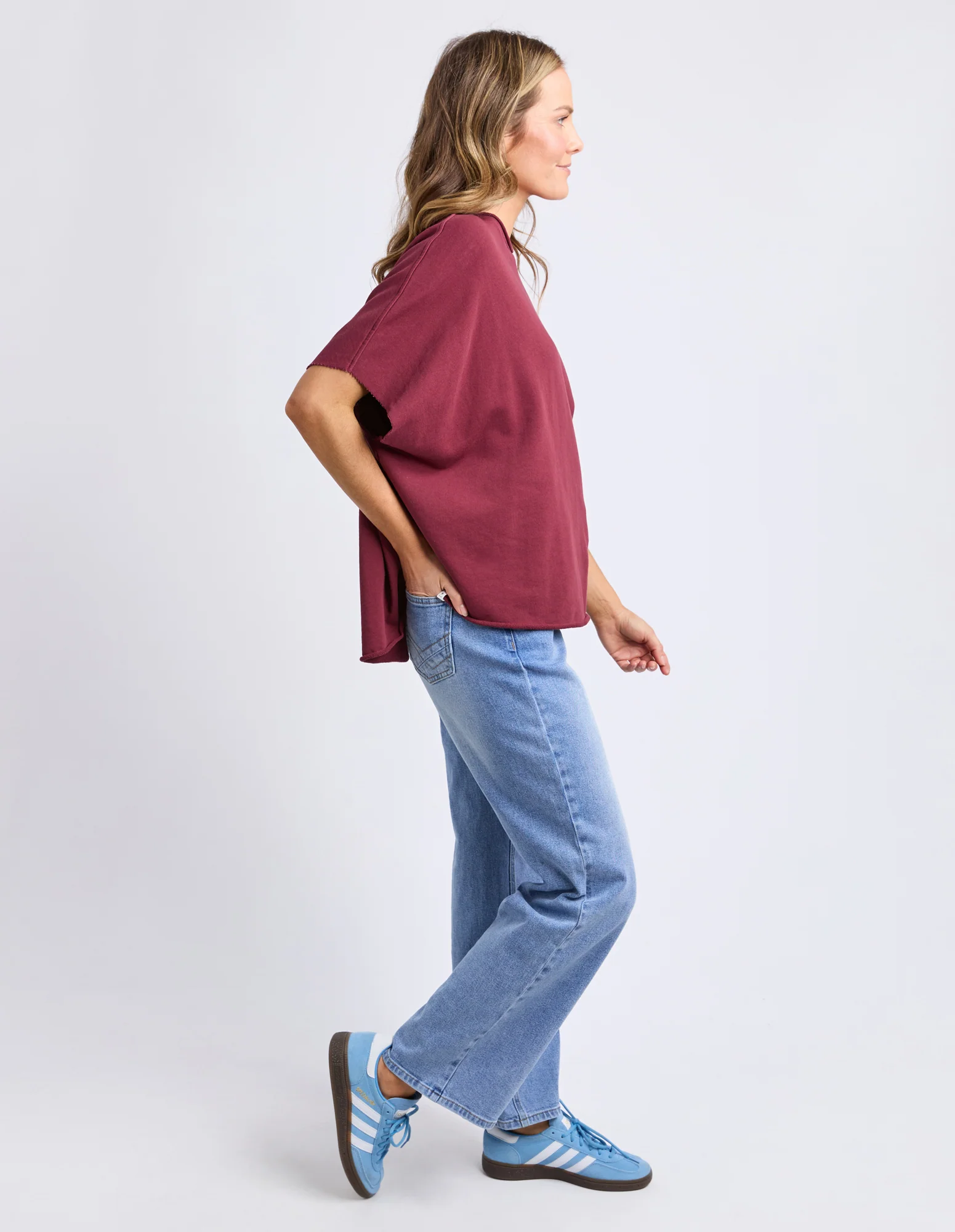 Gab Short Sleeve Sweat Plum - Image 6