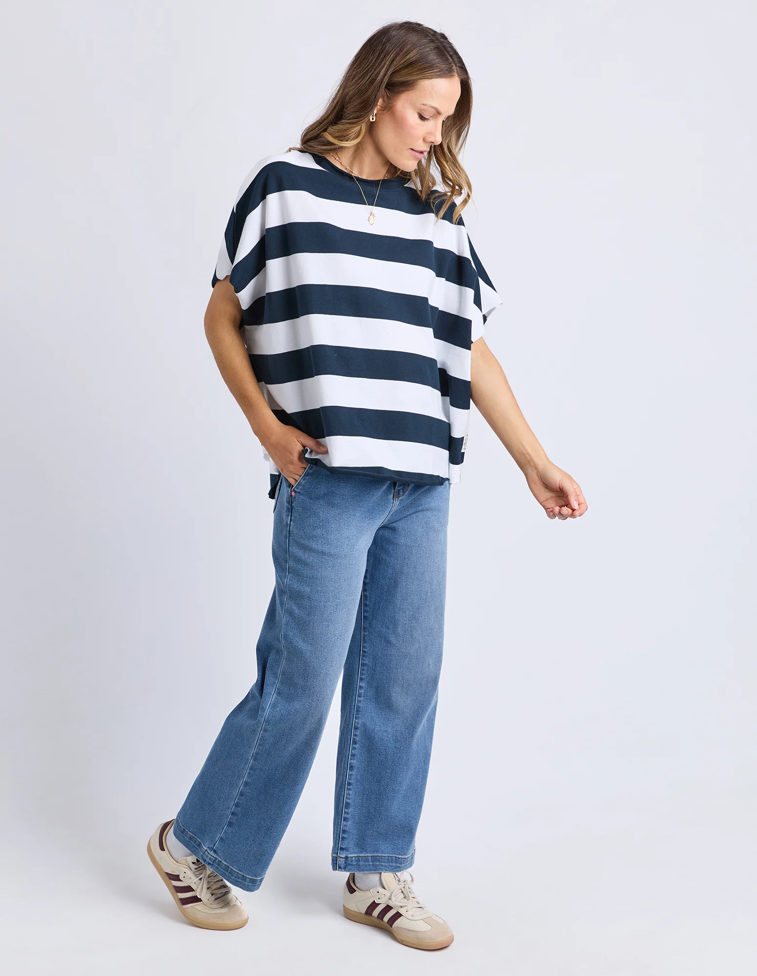 Gab Sweat Navy/White Stripe - Image 6
