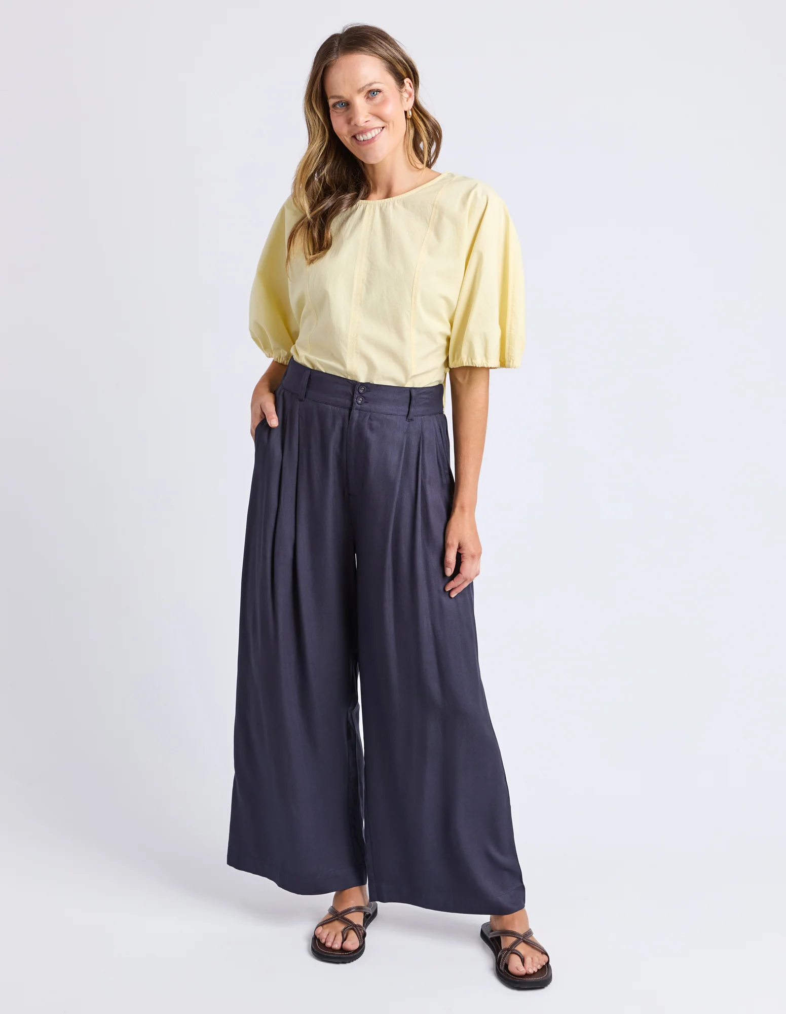 Georgina Print Pant Navy - Image 2