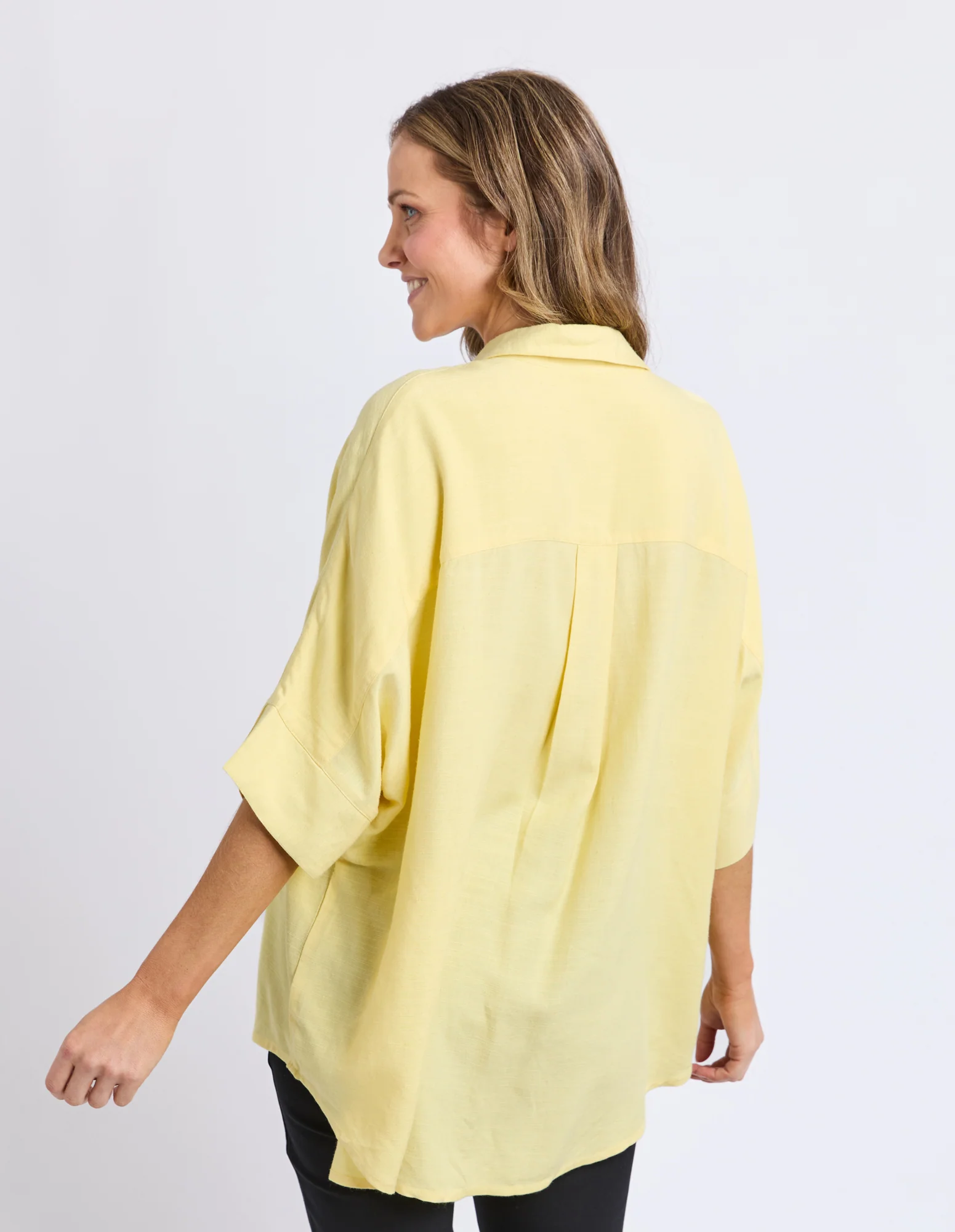 Glee Short Sleeve Shirt Pale Lemon - Image 11