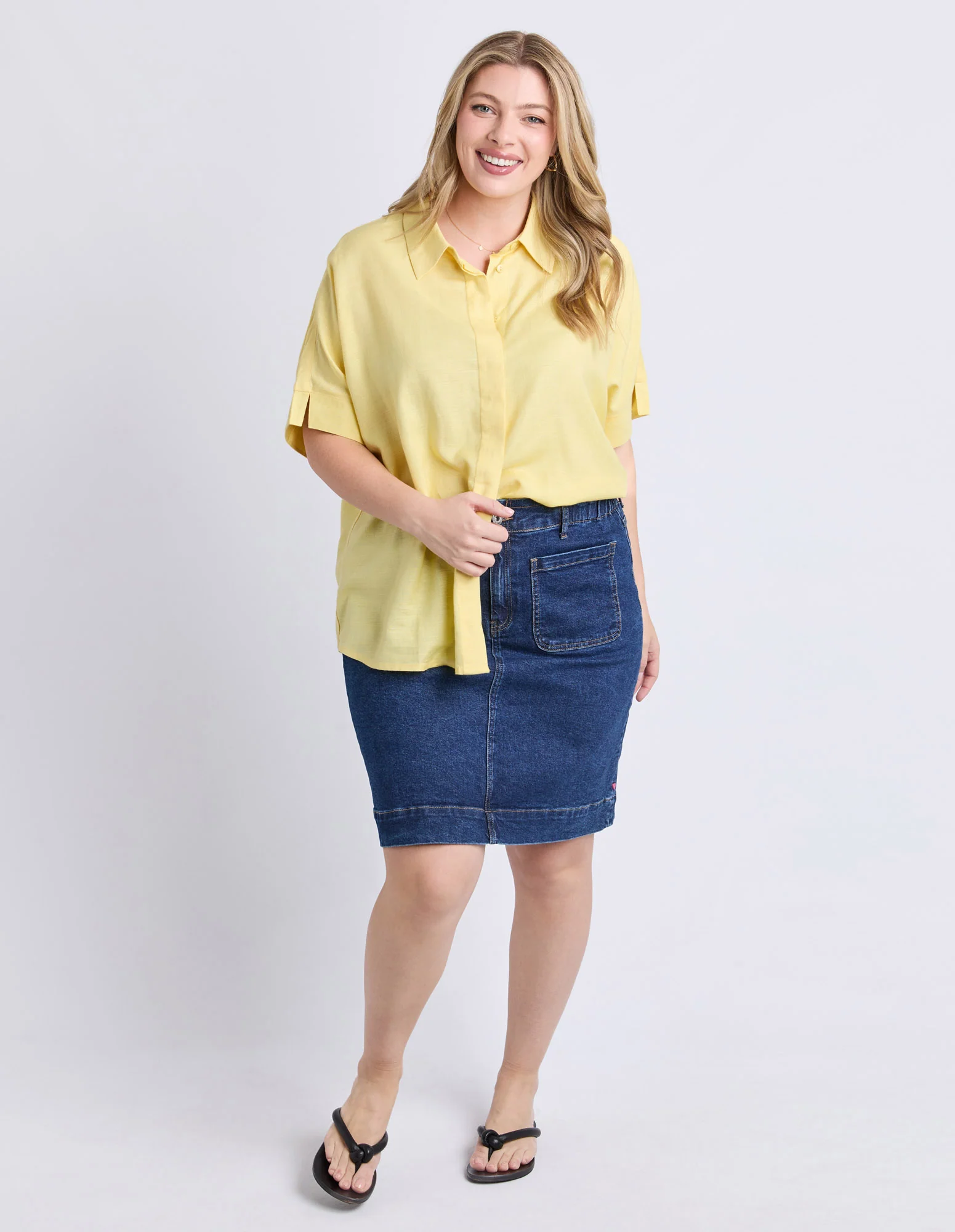 Glee Short Sleeve Shirt Pale Lemon - Image 3
