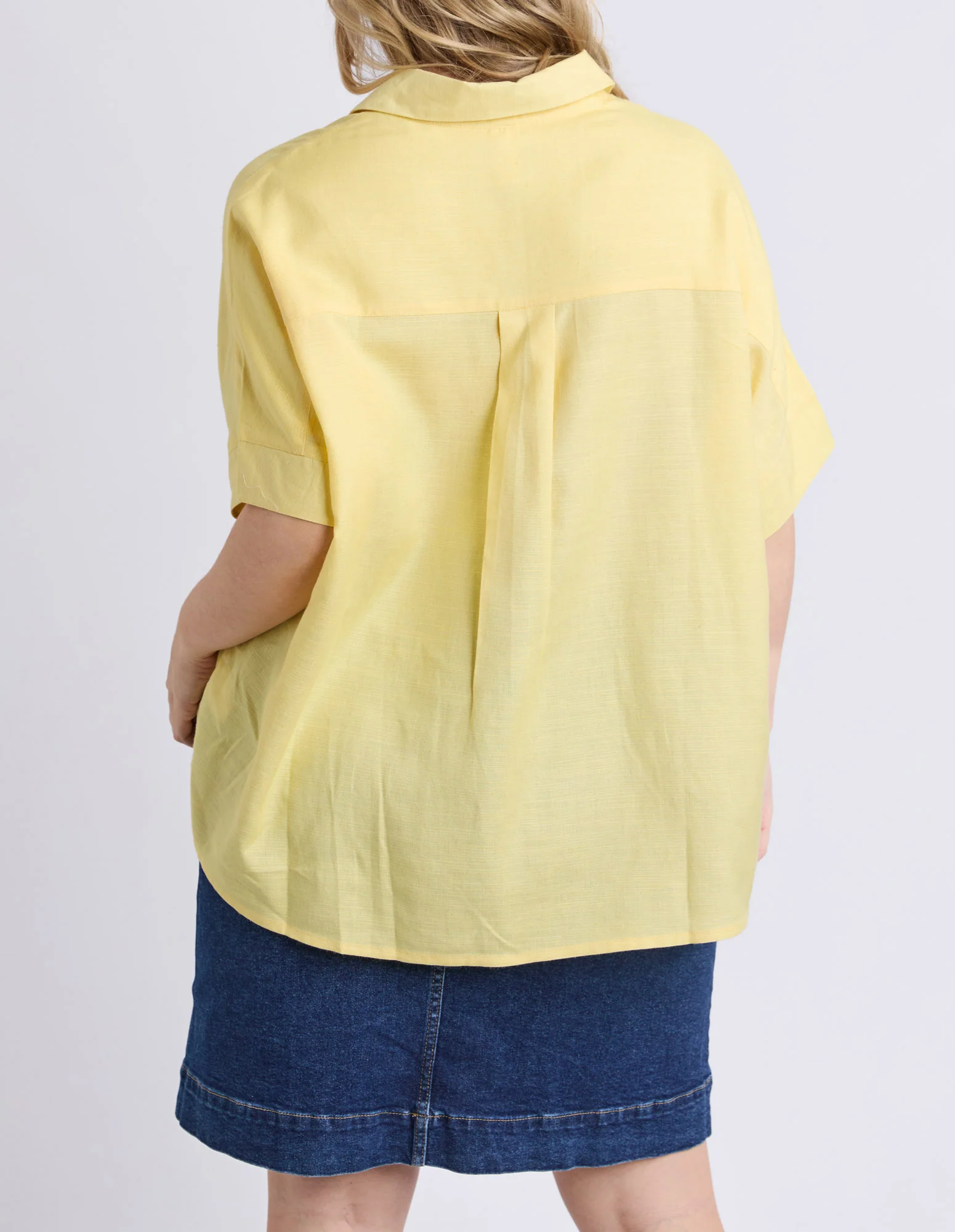 Glee Short Sleeve Shirt Pale Lemon - Image 4