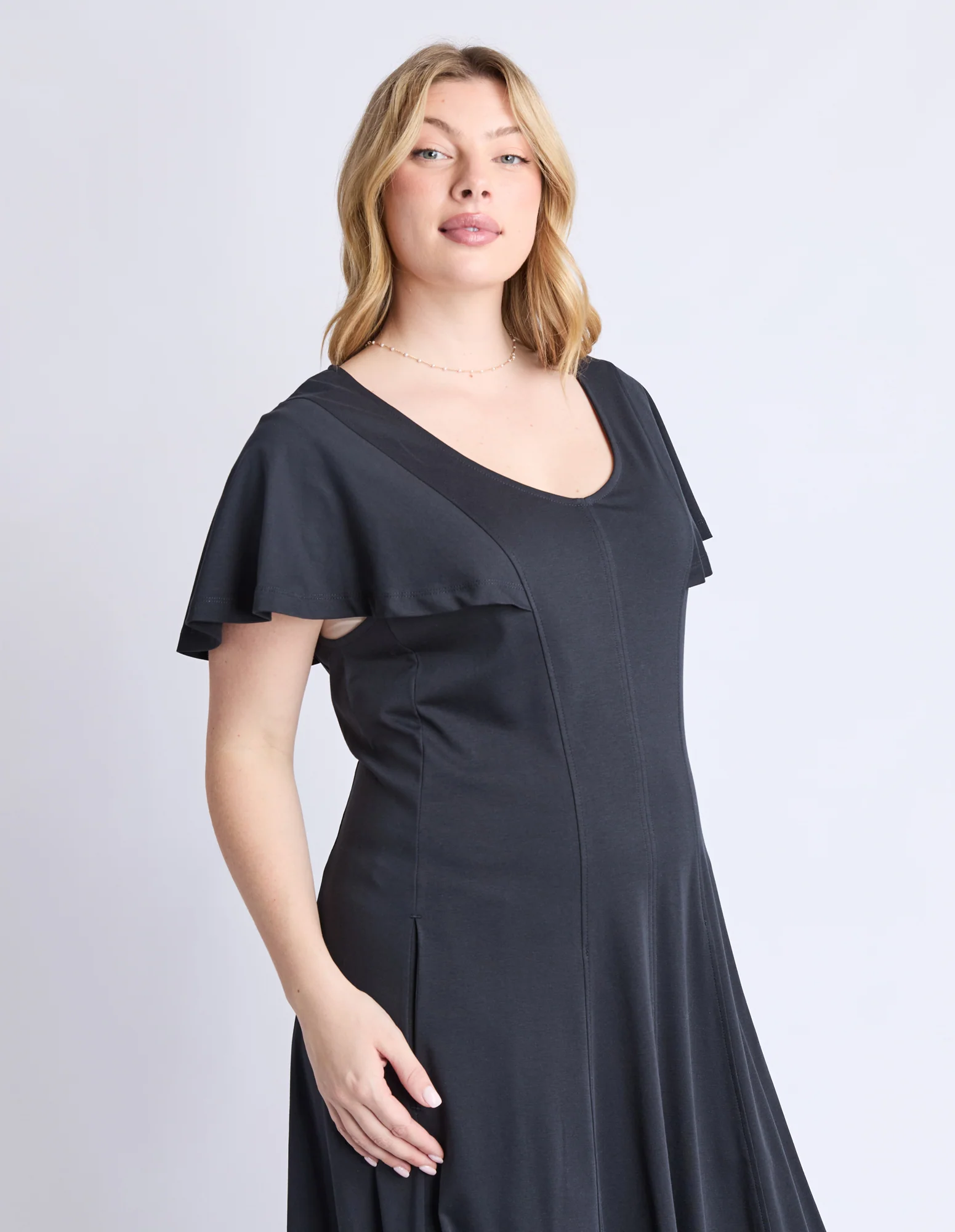 Grace Jersey Dress Black - Image 10