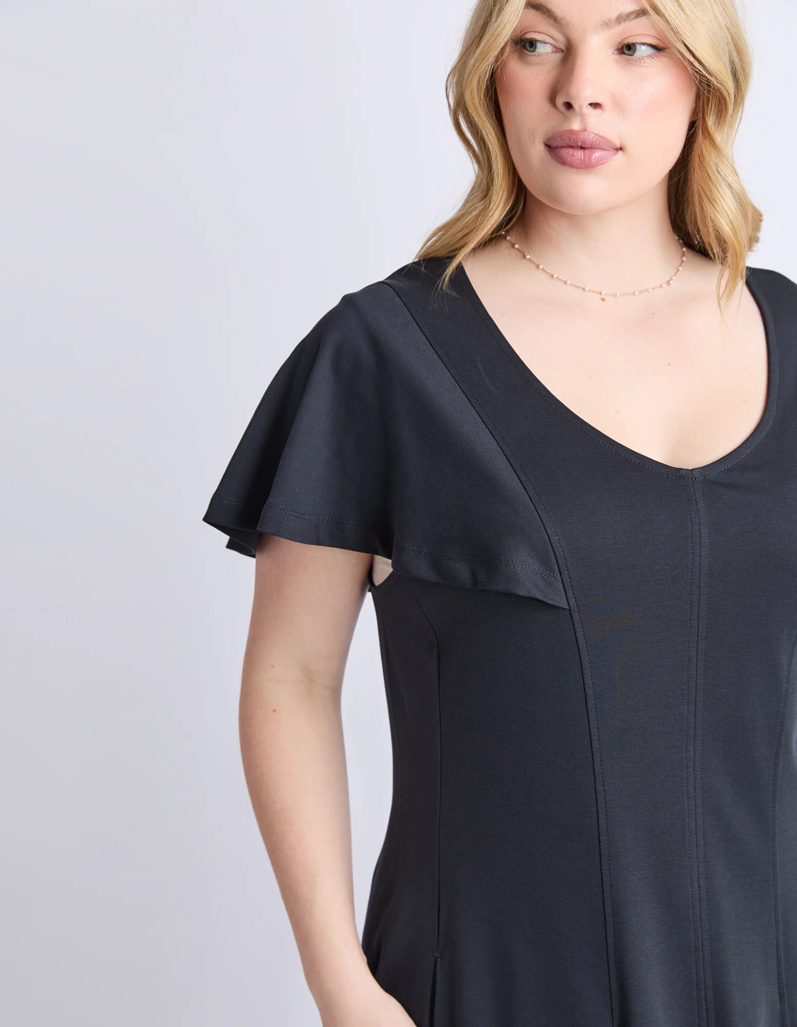 Grace Jersey Dress Black - Image 11