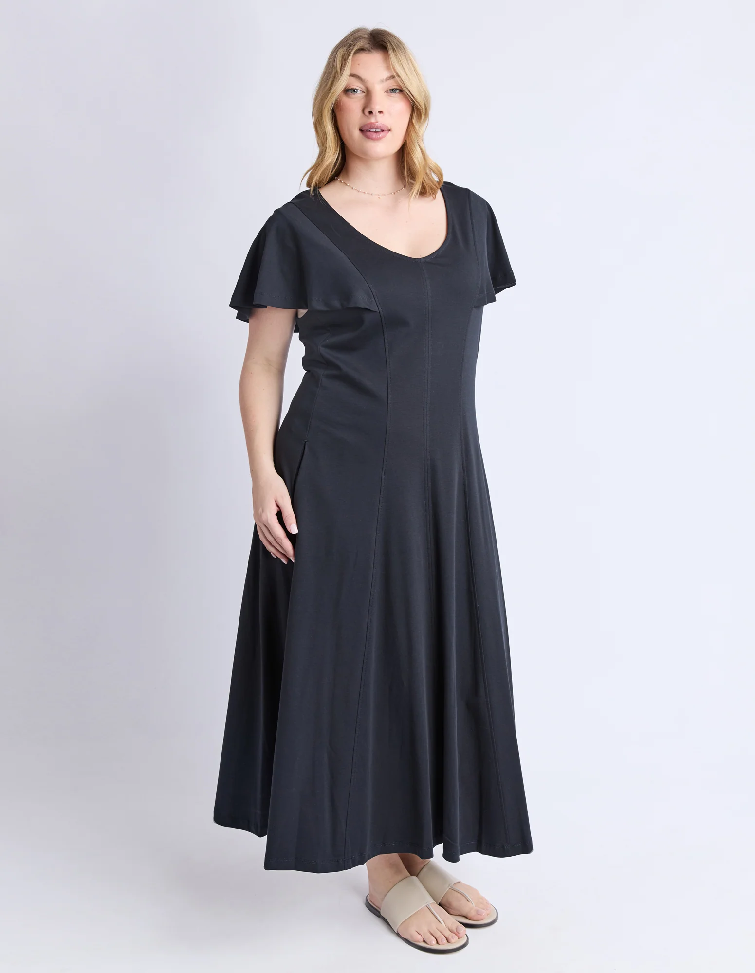 Grace Jersey Dress Black - Image 12