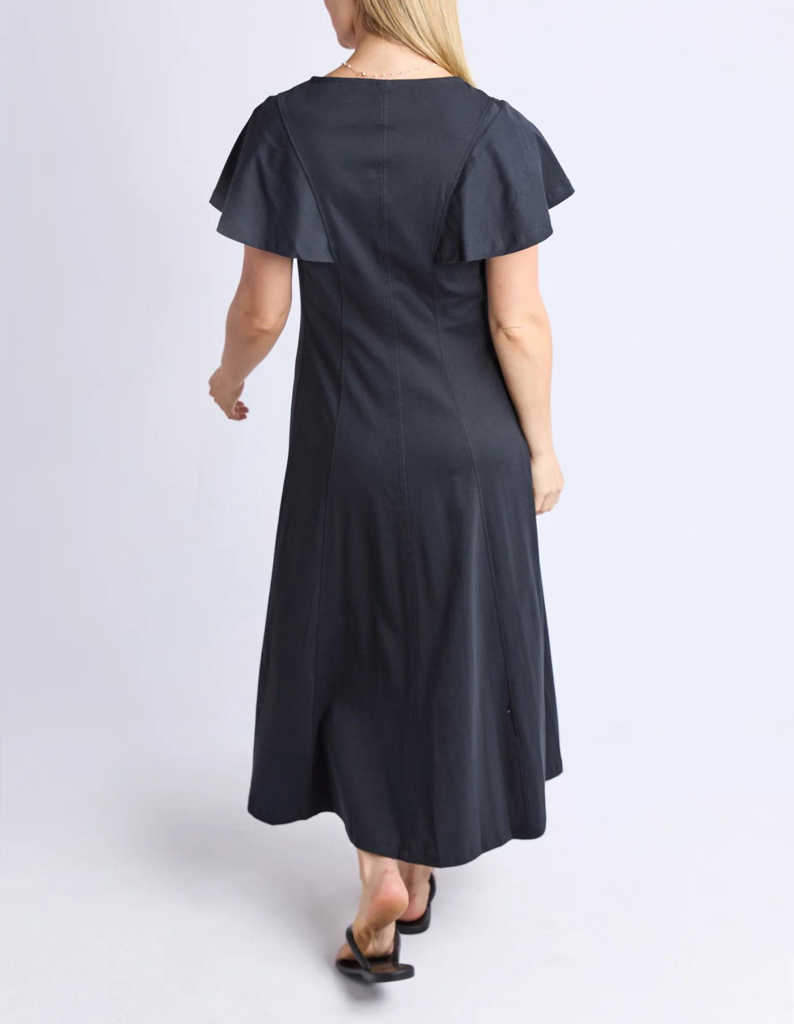 Grace Jersey Dress Black - Image 3