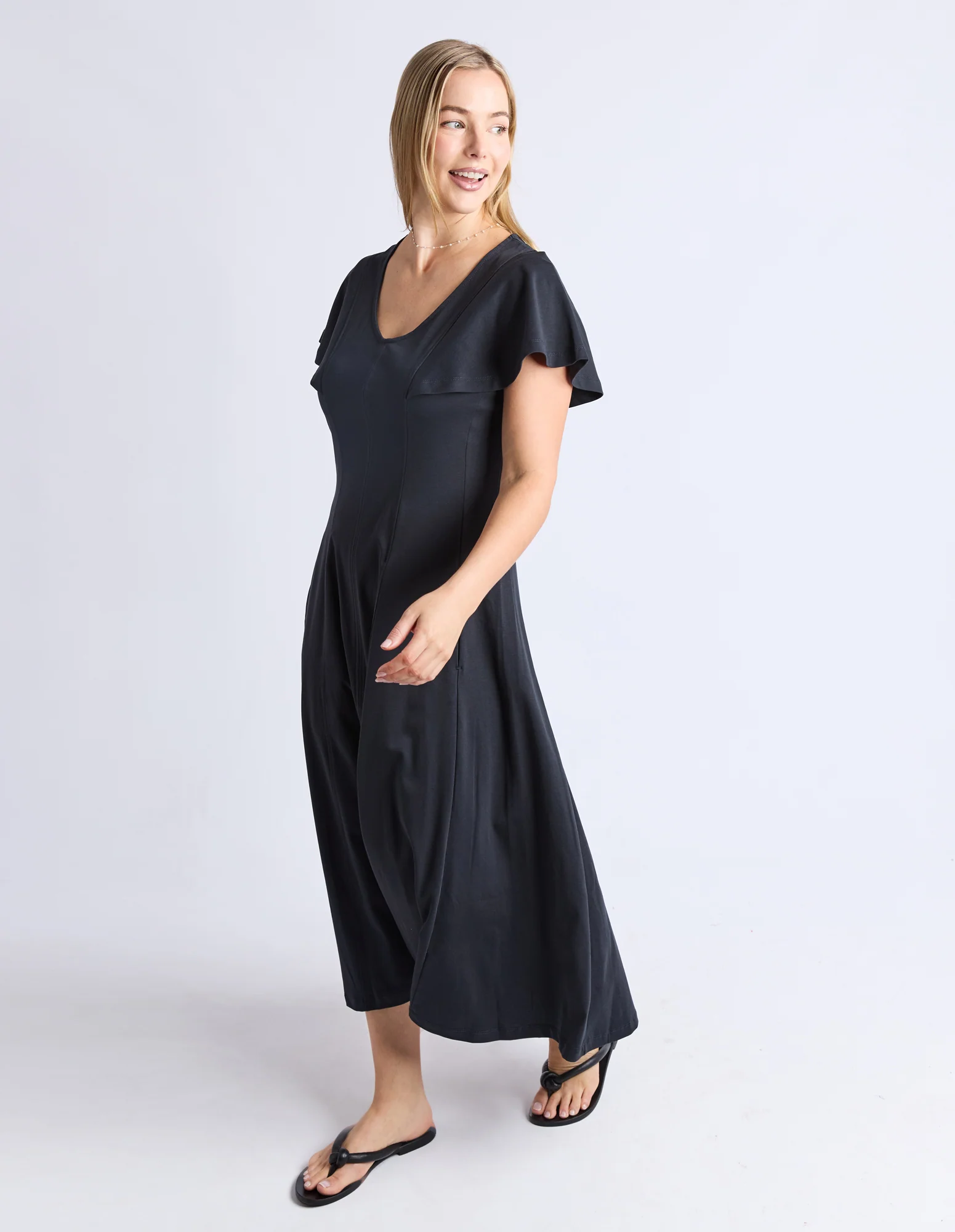 Grace Jersey Dress Black - Image 6
