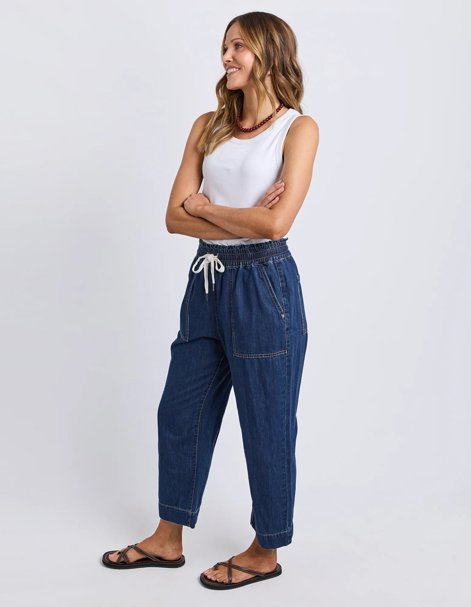 Greta Slim Leg Denim Pant Extra Dark Wash - Image 6