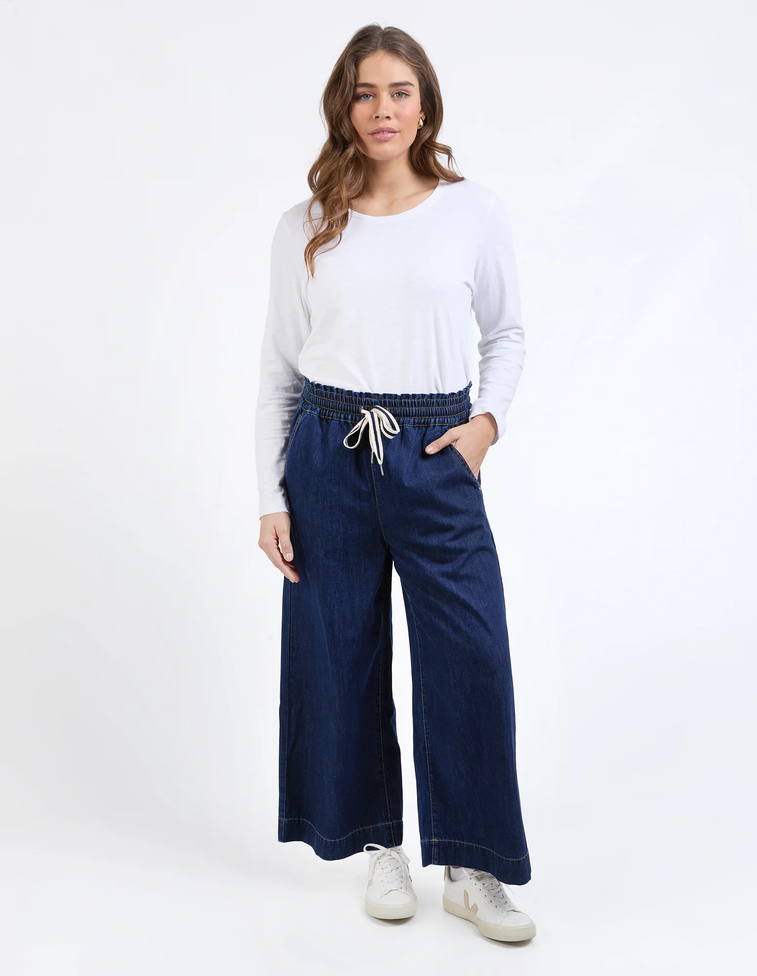 Greta Wide Leg Pant Extra Dark Wash - Image 3
