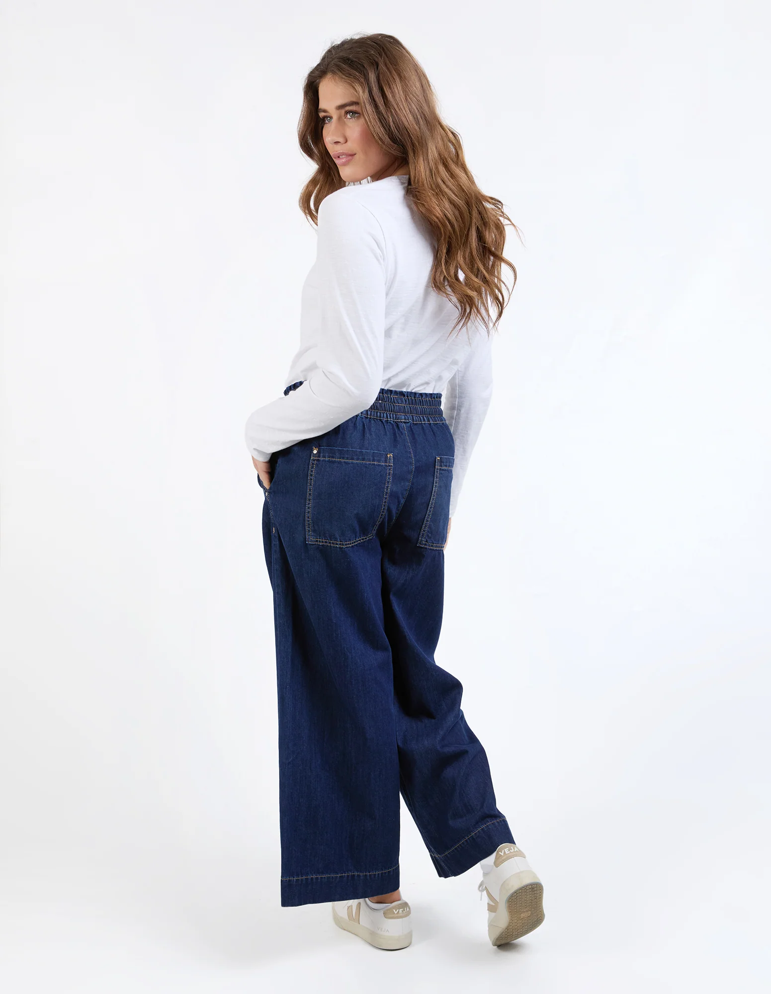 Greta Wide Leg Pant Extra Dark Wash - Image 4