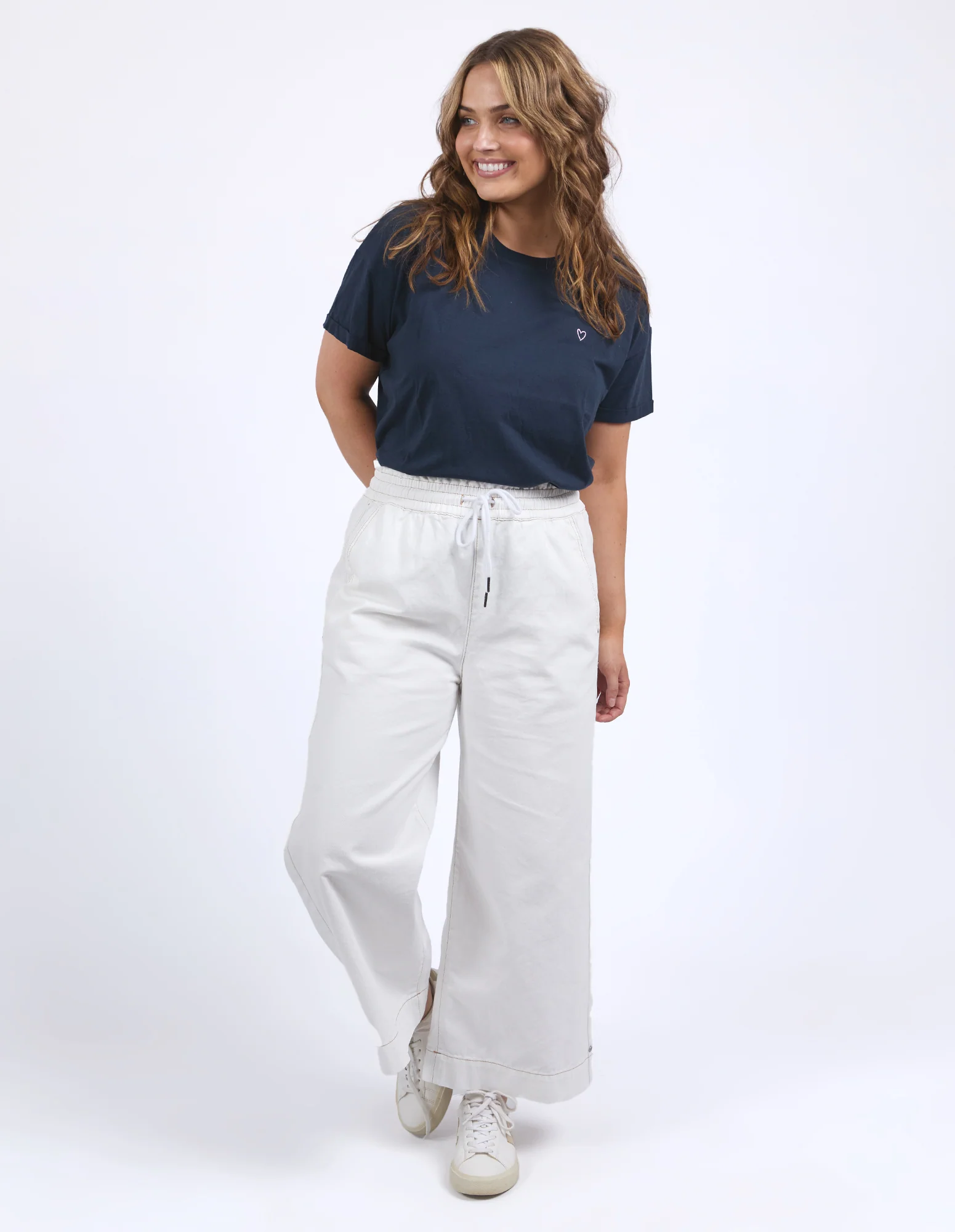 Greta Wide Leg Pant Vintage White - Image 3