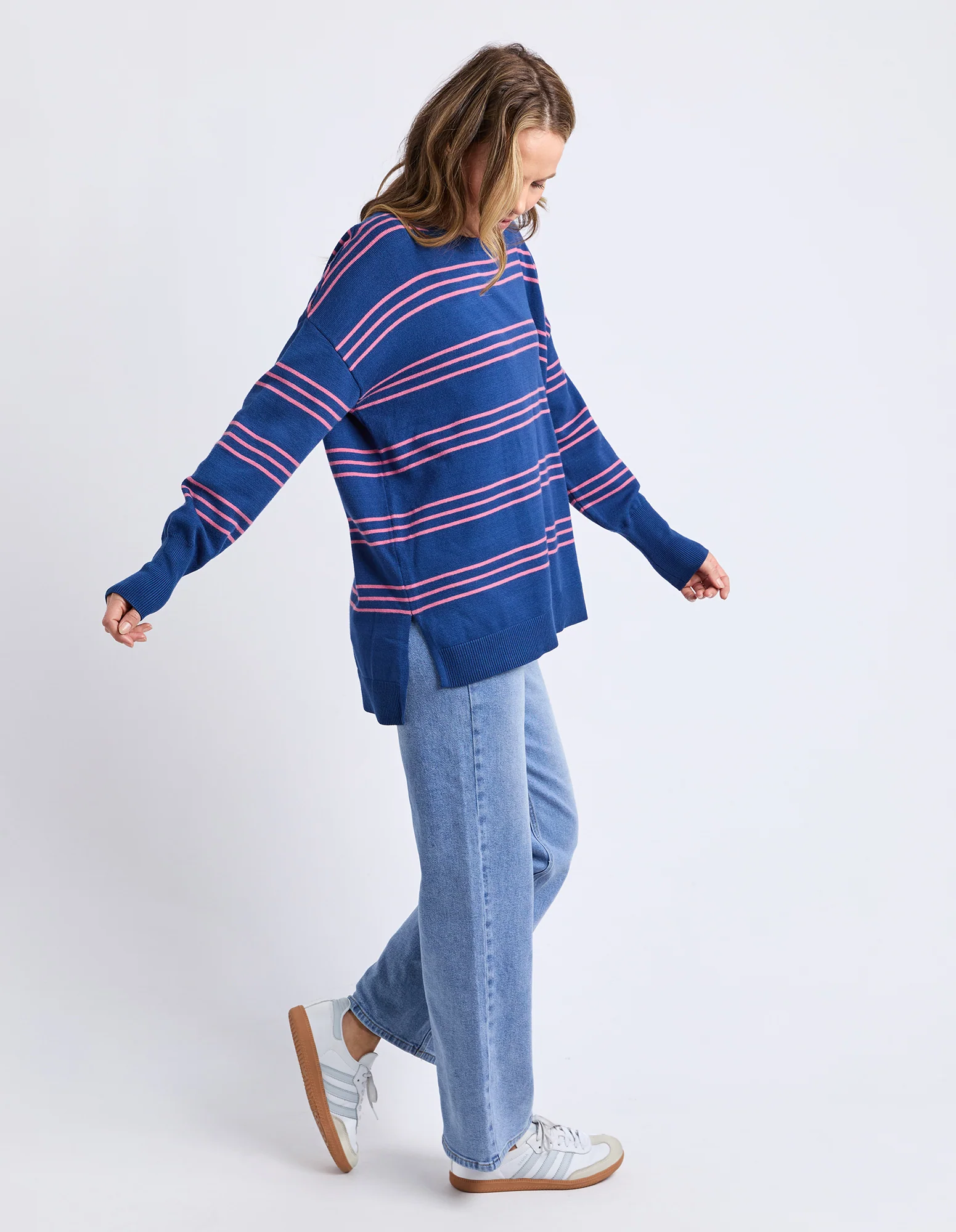 Hailey Stripe Knit Classic Navy - Image 6