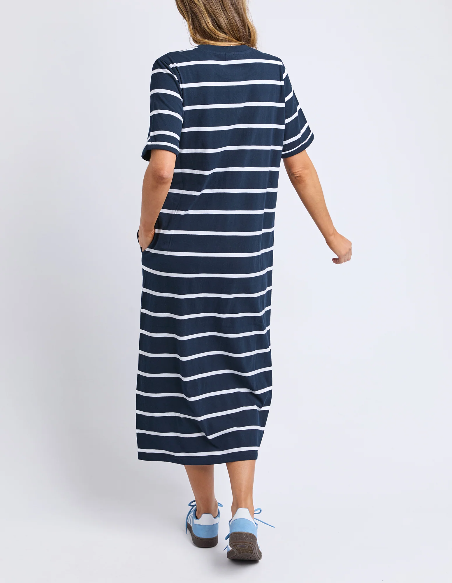 Halli Dress Navy & White Stripe - Image 3