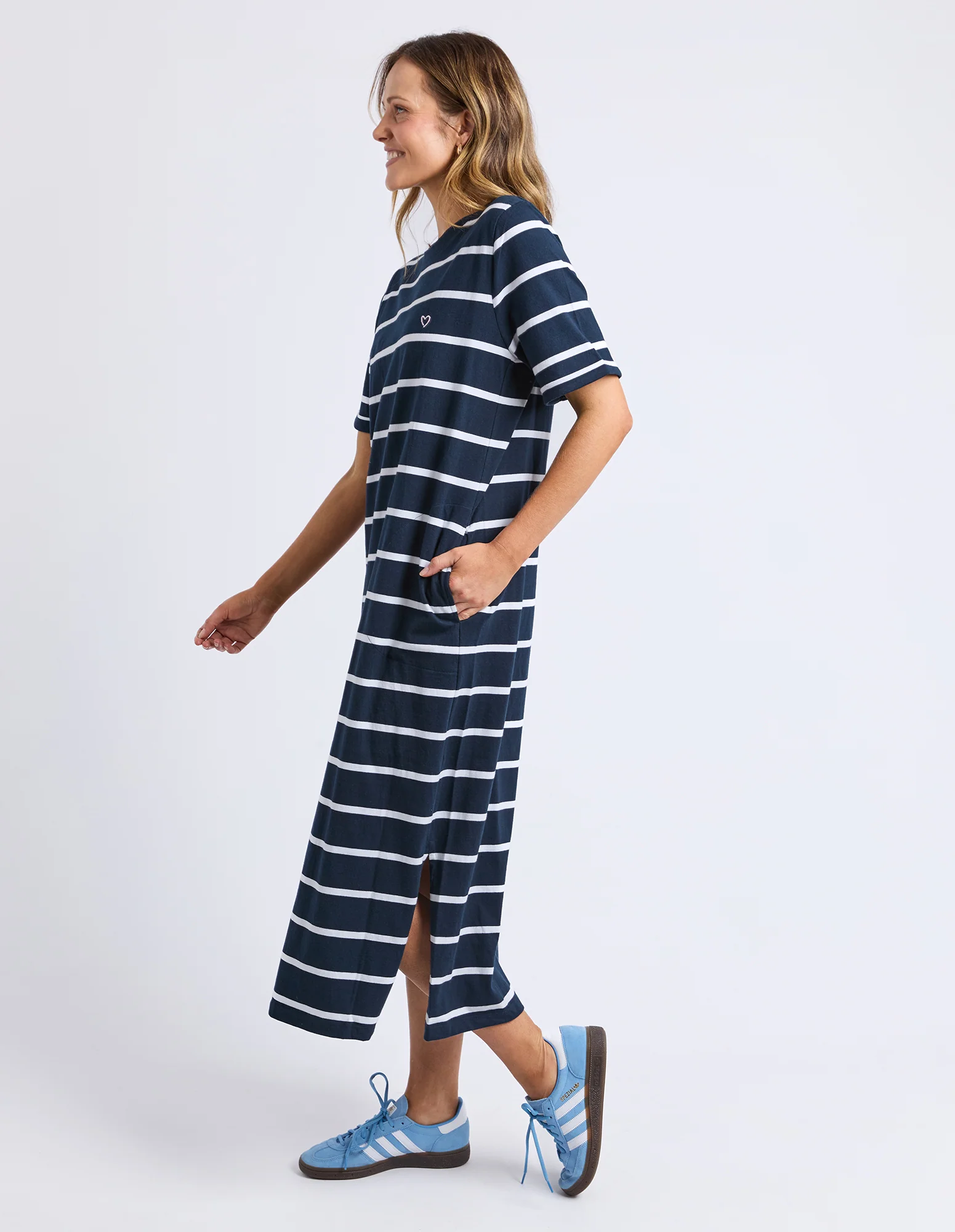 Halli Dress Navy & White Stripe - Image 6