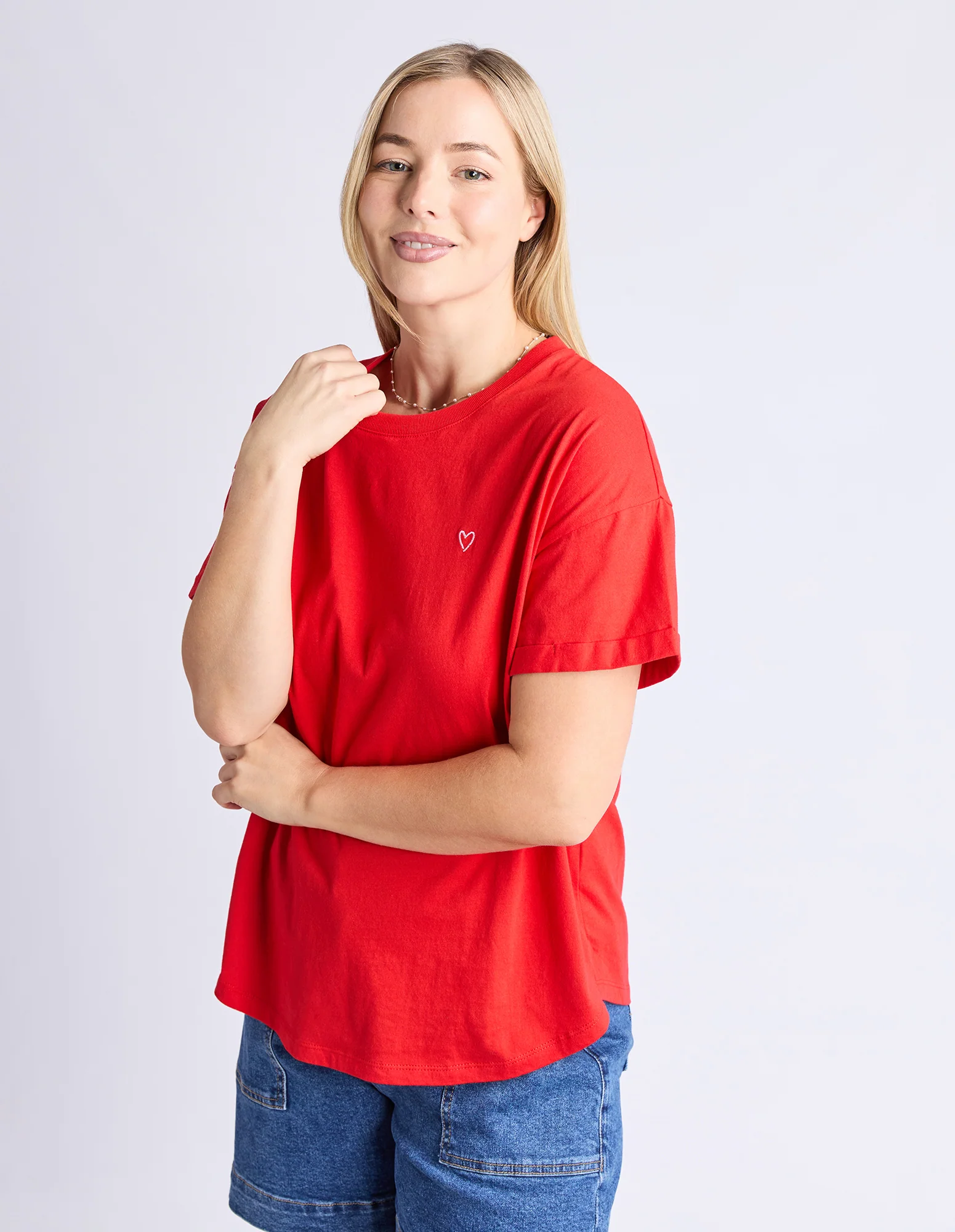 Halli Short Sleeve Tee Poppy - Image 4