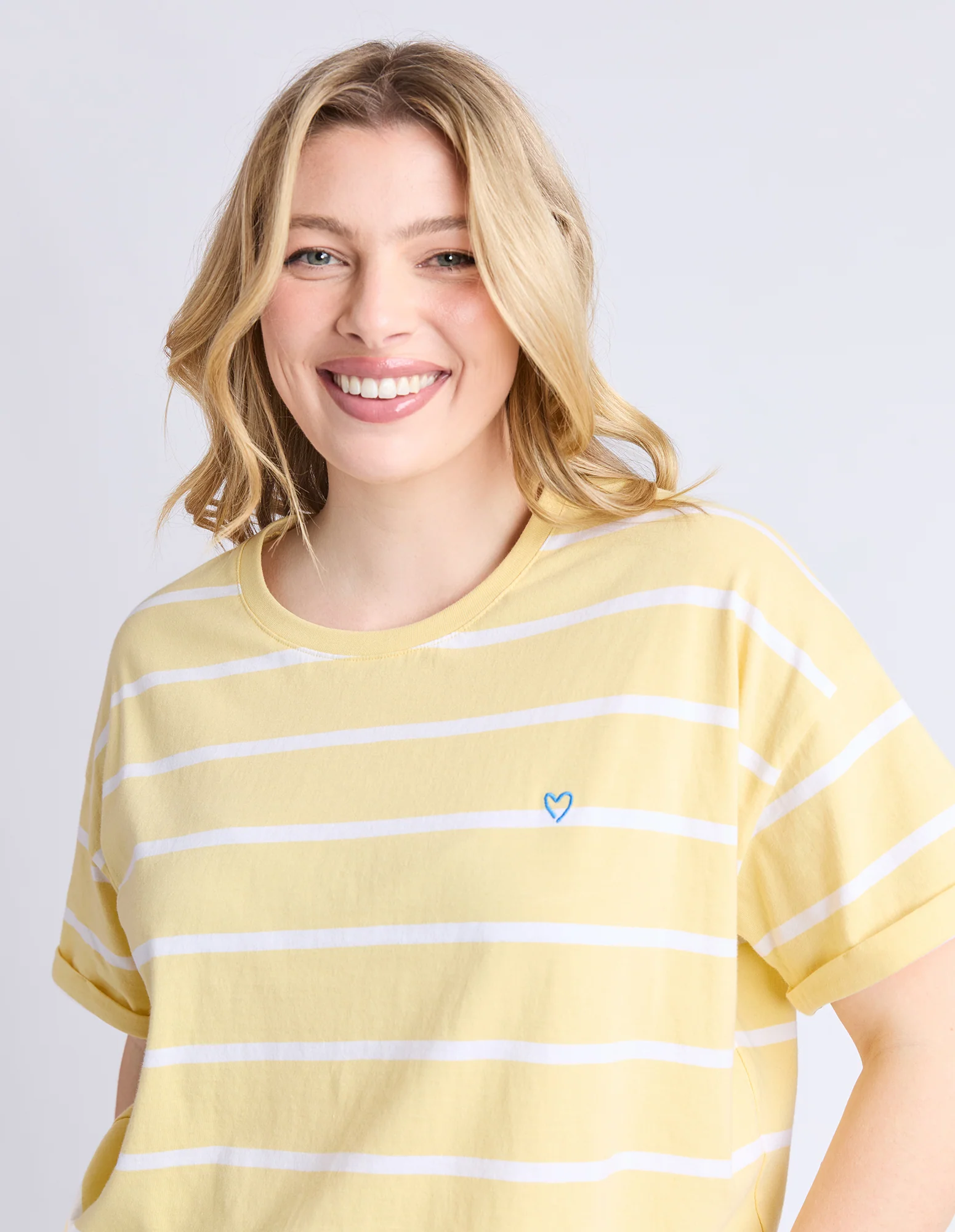 Halli Short Sleeve Tee Banana and White Stripe - Image 11