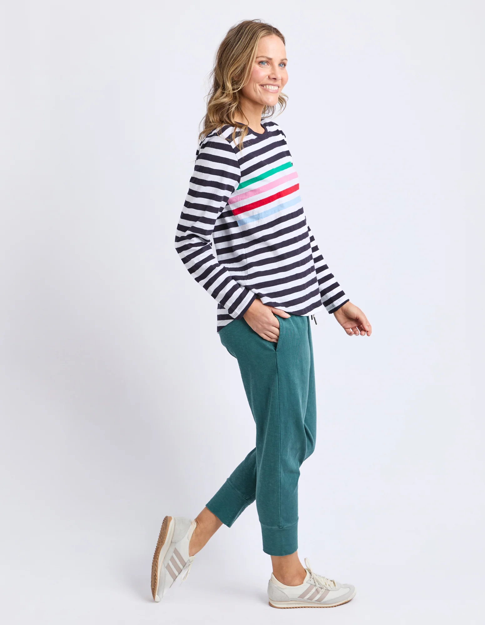 Harmony Long Sleeve Tee Rainbow Stripe - Image 6