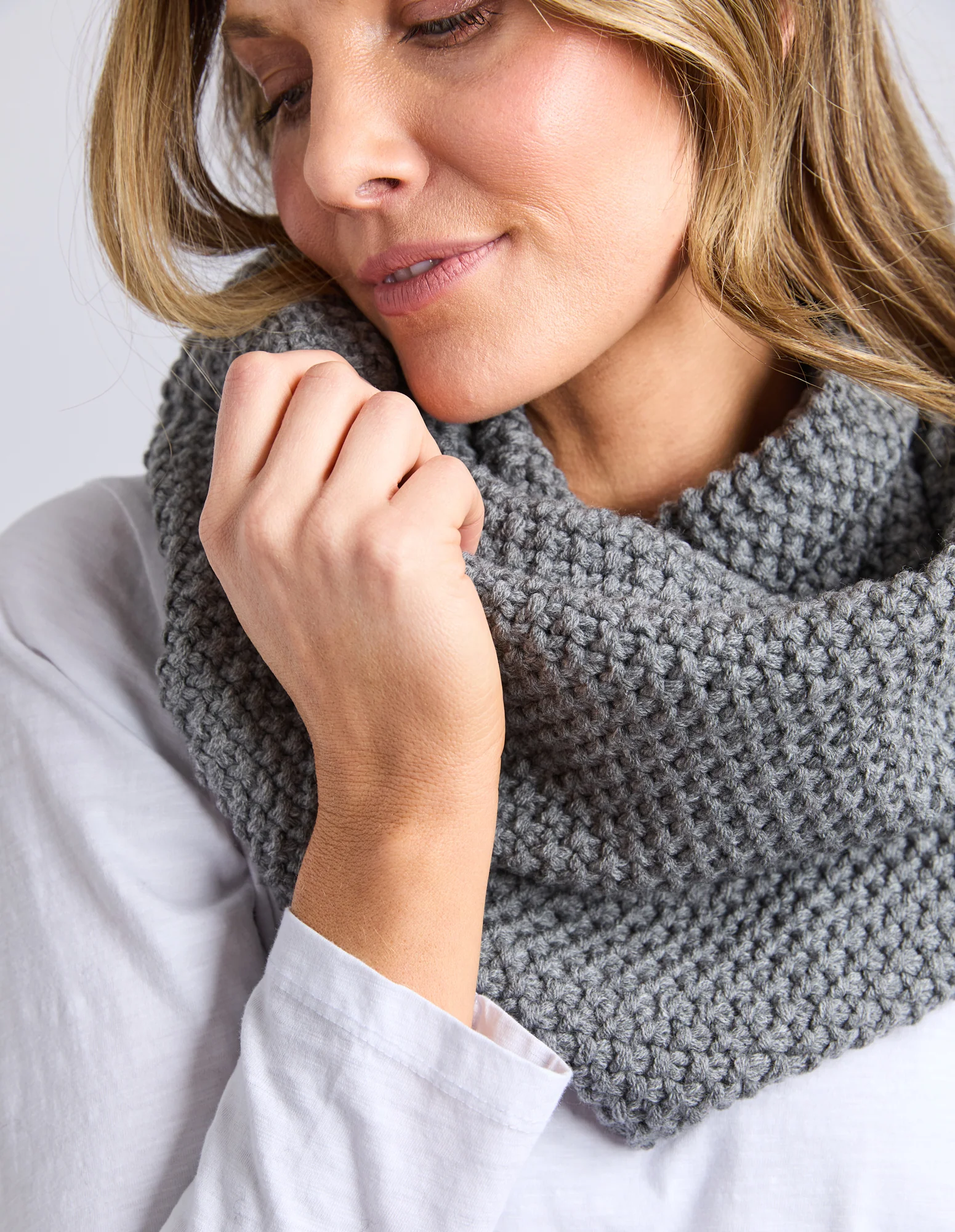 Infinity Scarf Grey Marle - Image 4