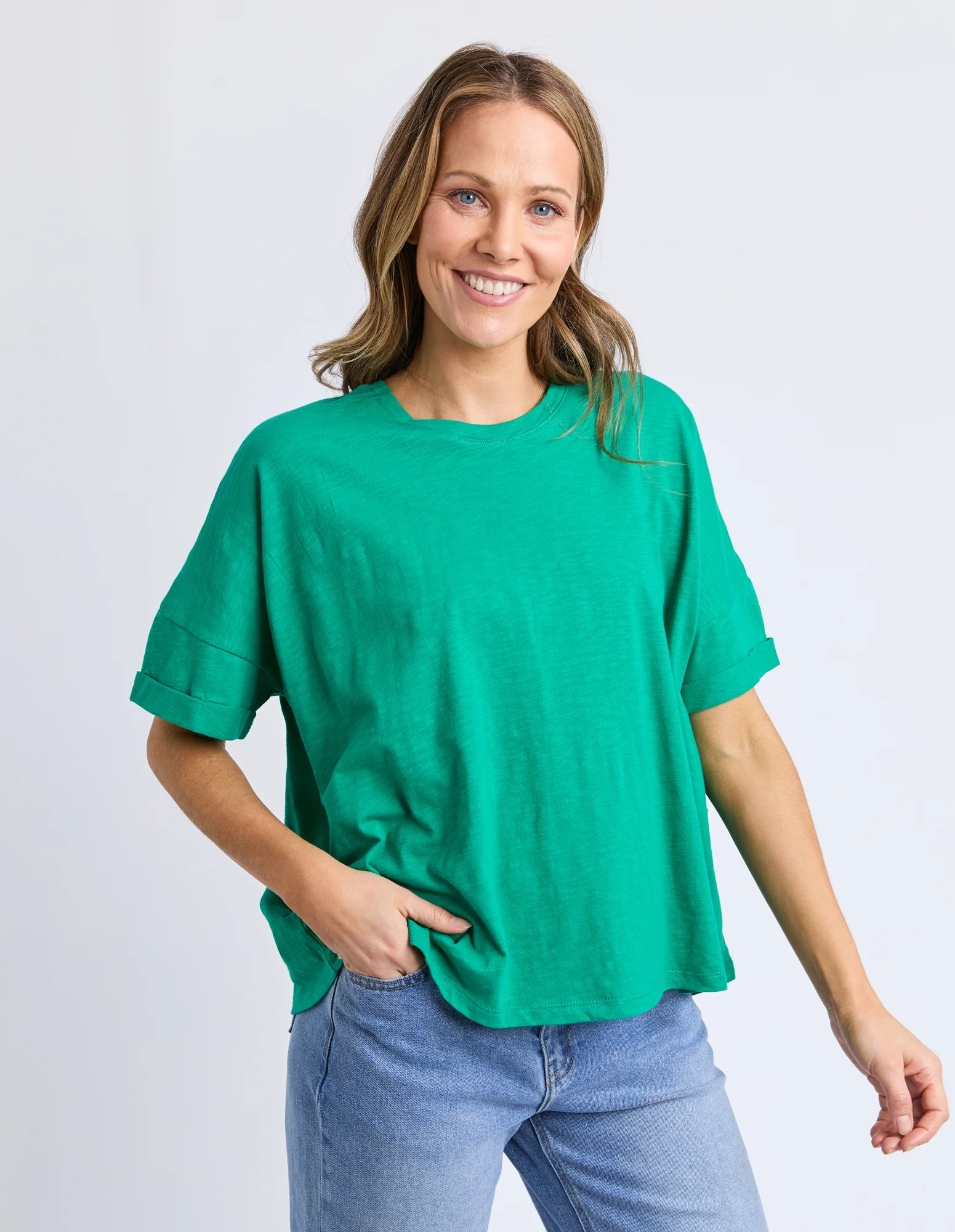 Iris Short Sleeve Tee Turquoise - Image 10