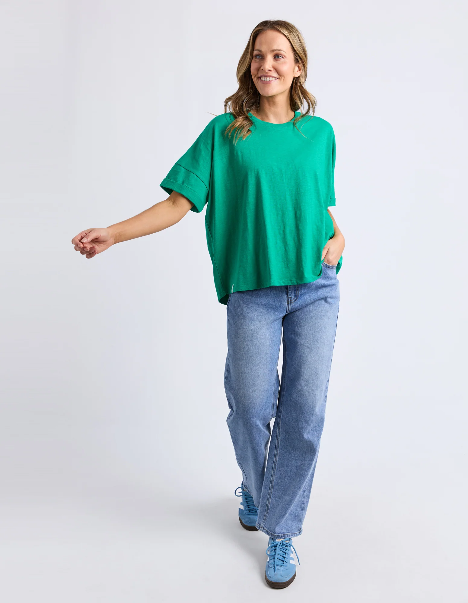 Iris Short Sleeve Tee Turquoise - Image 12
