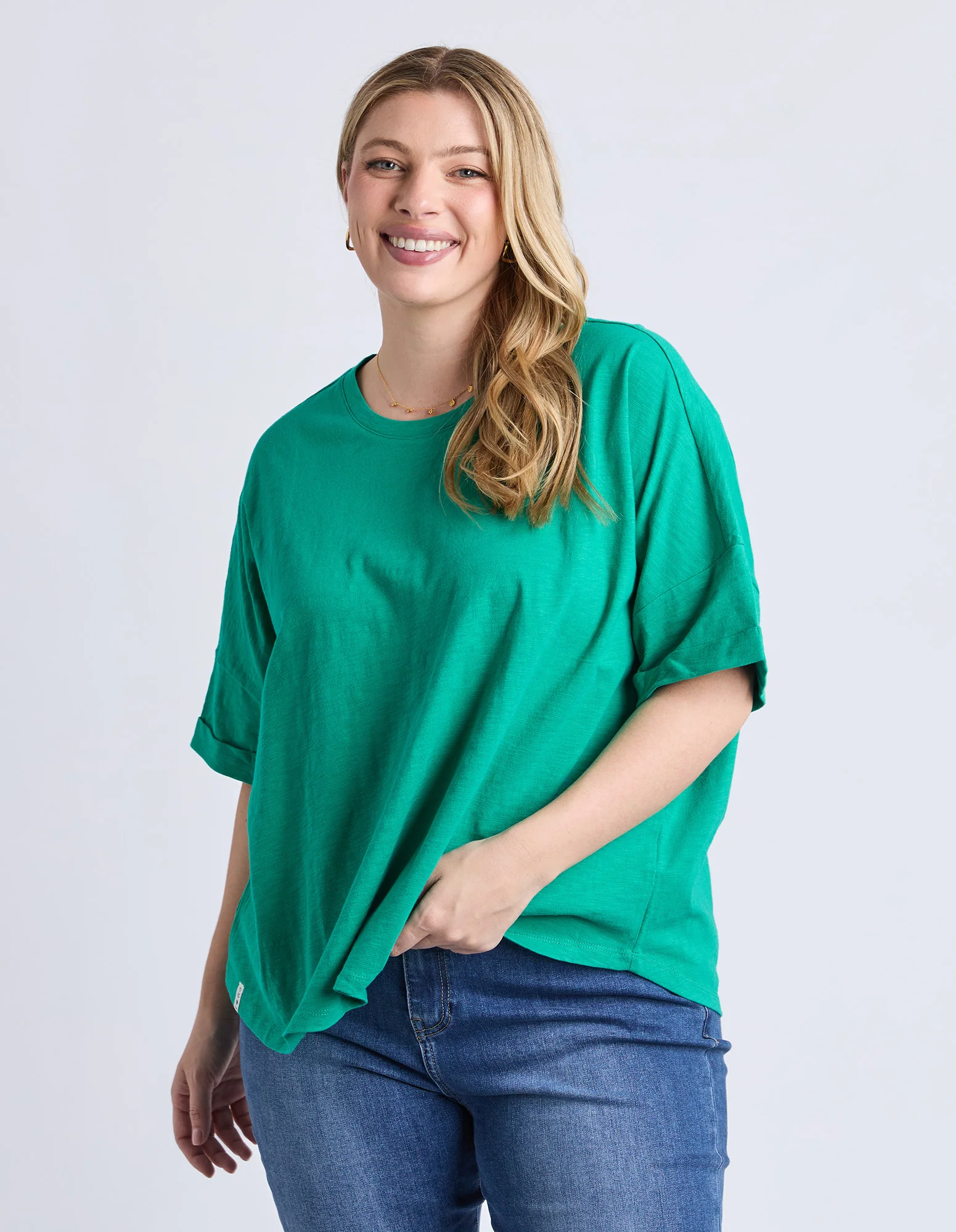 Iris Short Sleeve Tee Turquoise - Image 2