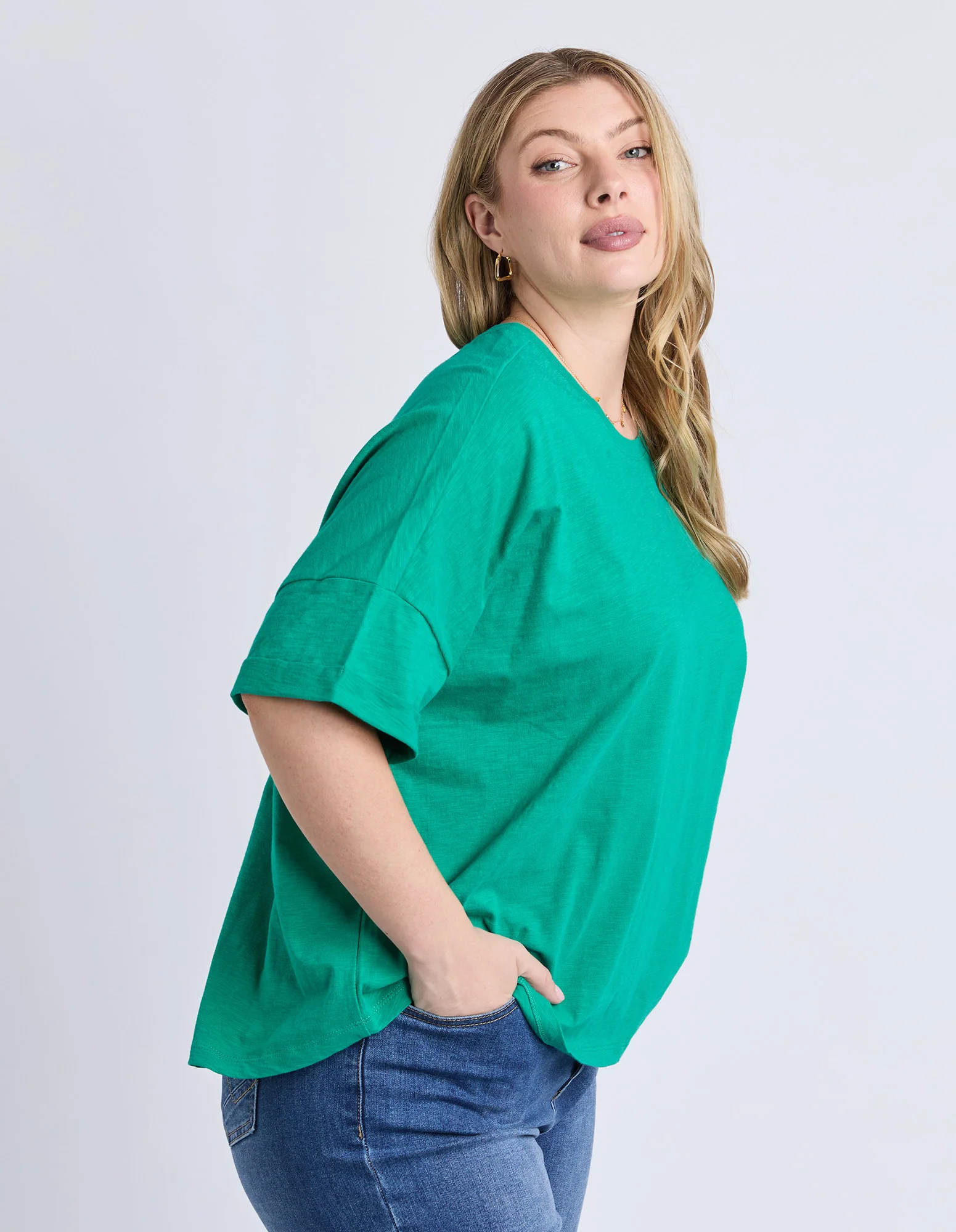 Iris Short Sleeve Tee Turquoise - Image 5
