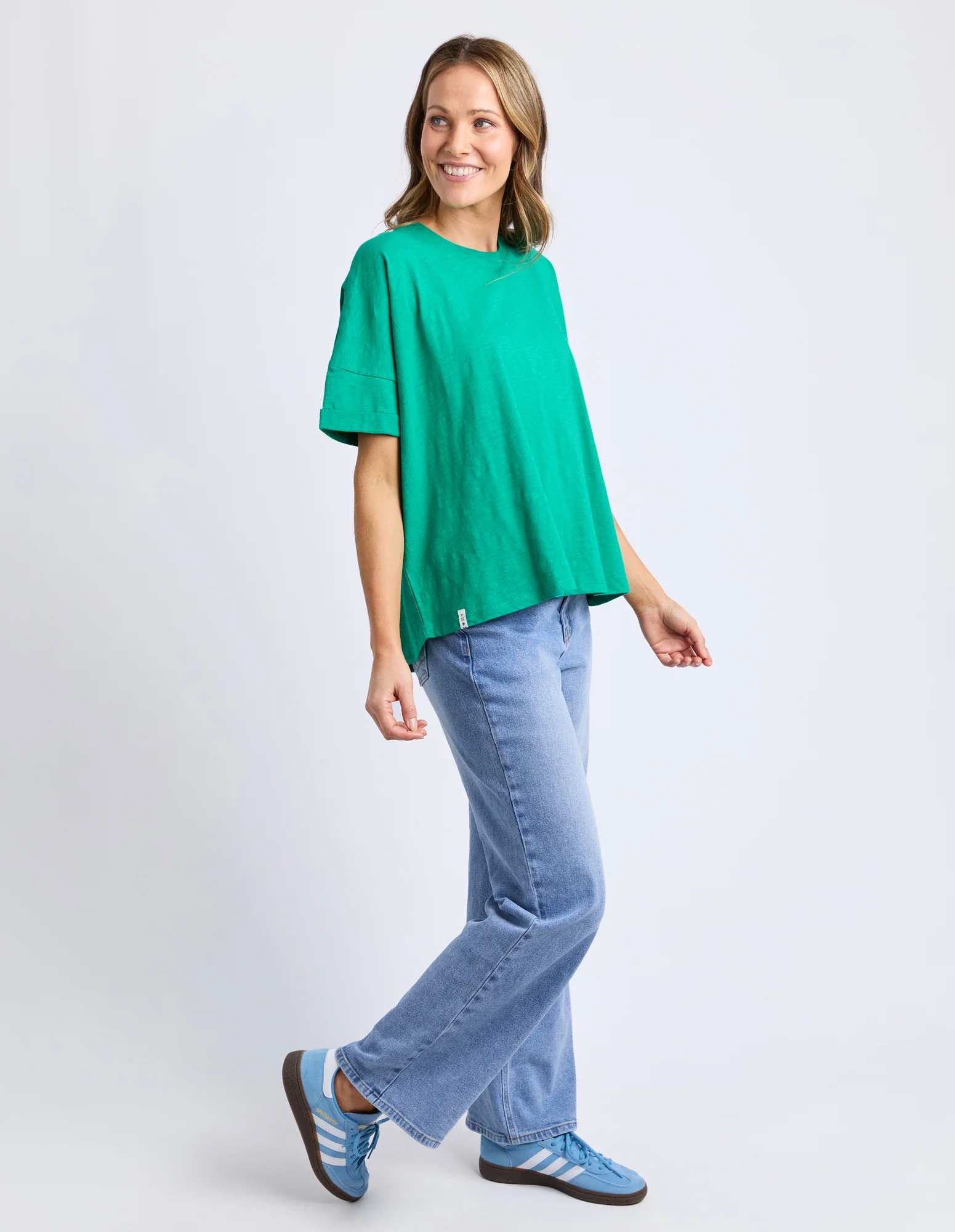 Iris Short Sleeve Tee Turquoise - Image 8