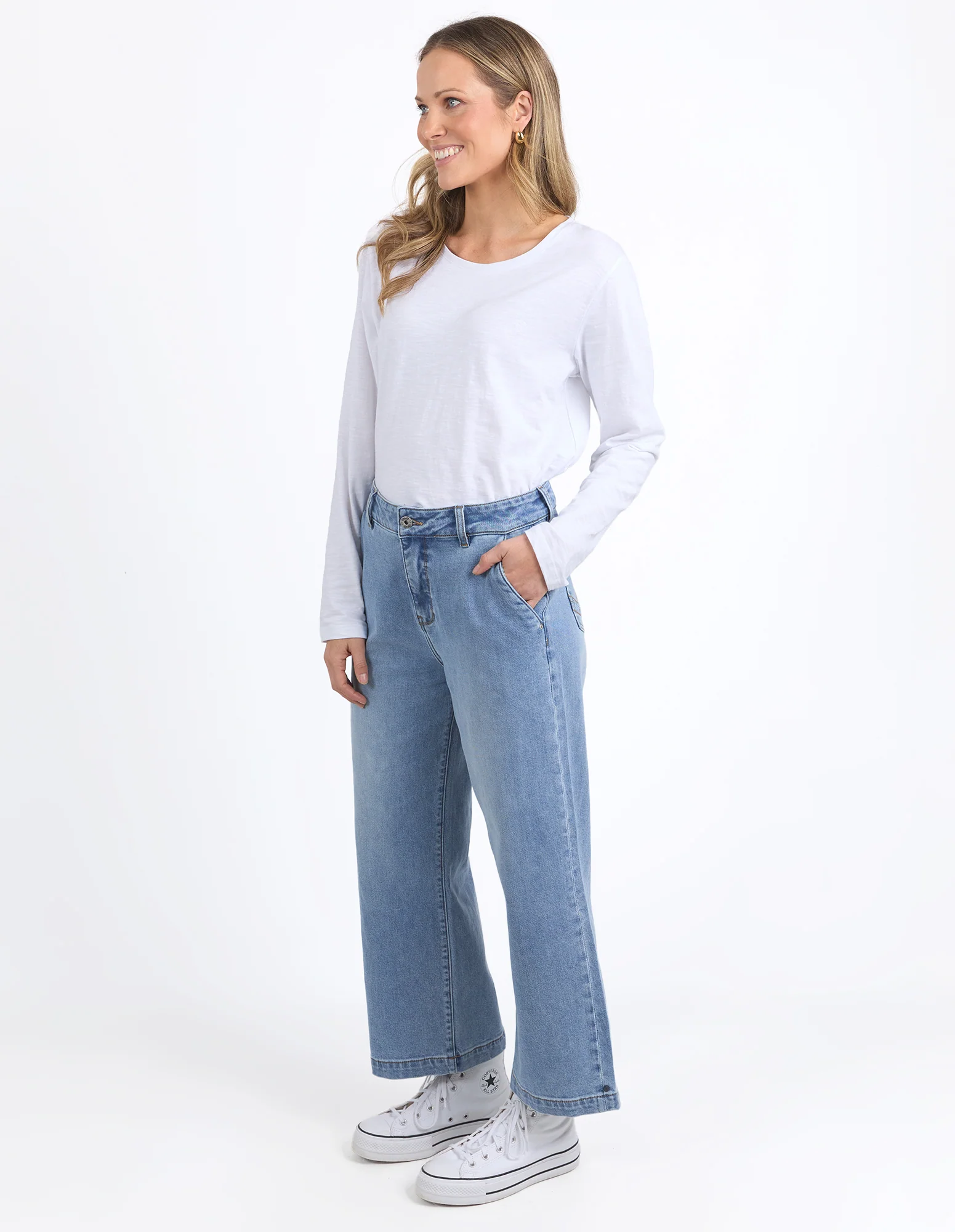 Izzy Wide Leg Jean Vintage Blue Wash - Image 4