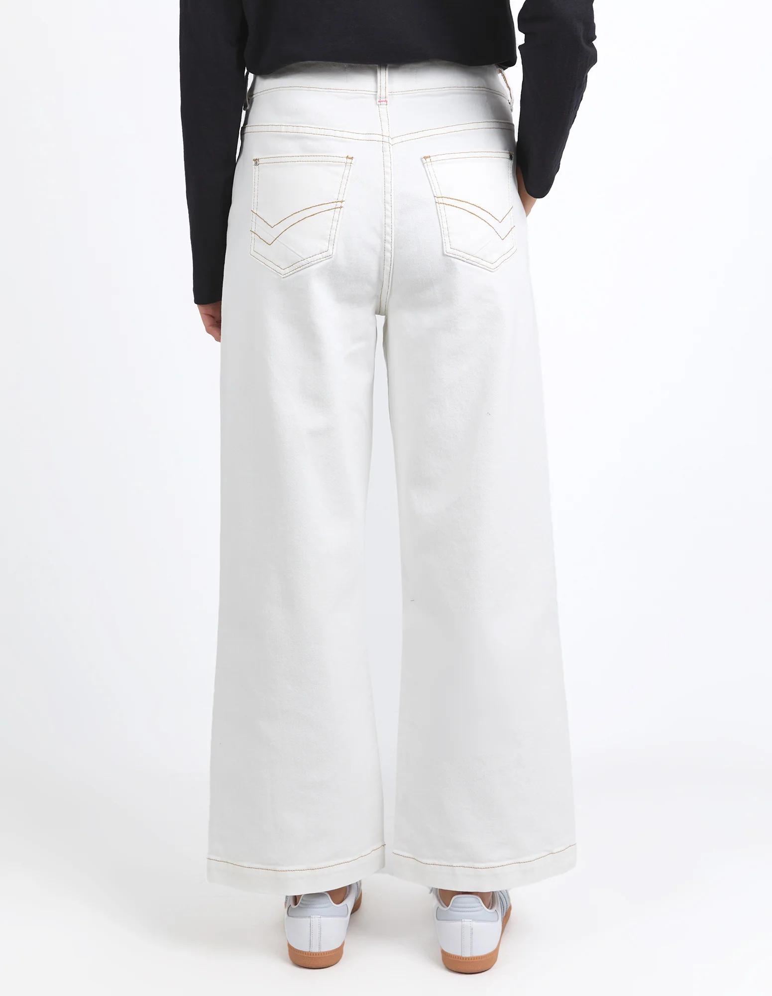 Izzy Wide Leg Jean Vintage White - Image 3