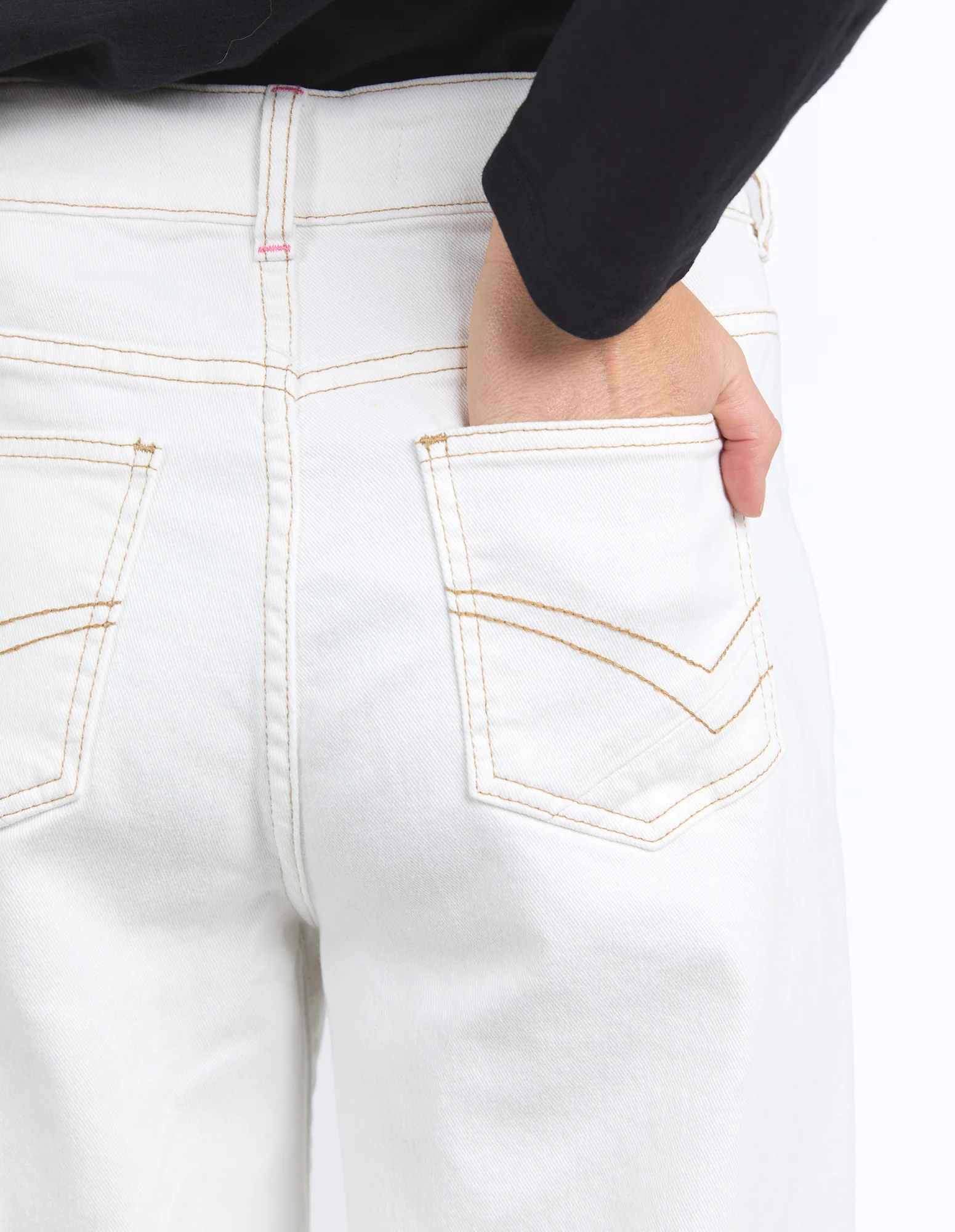 Izzy Wide Leg Jean Vintage White - Image 5