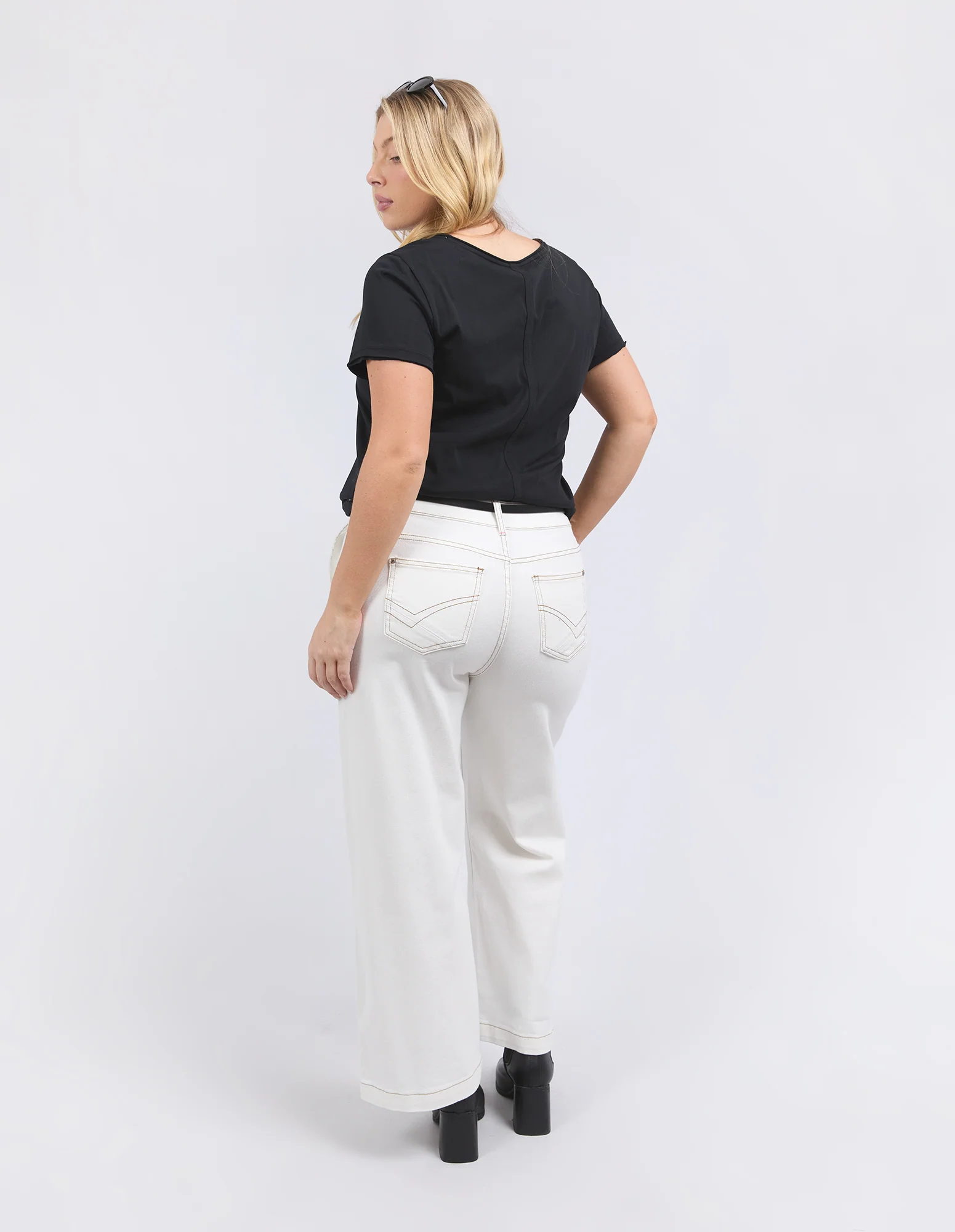 Izzy Wide Leg Jean Vintage White - Image 8
