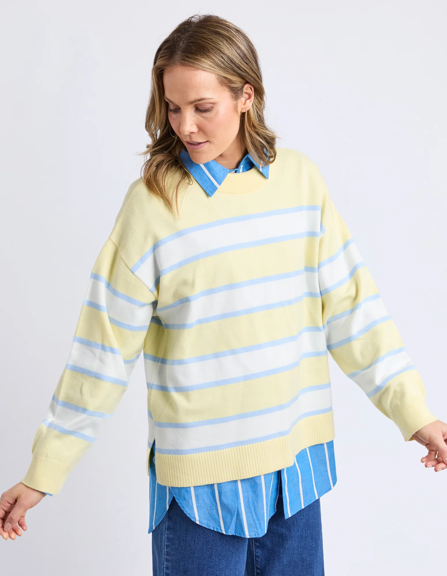 Joni Stripe Knit Pale Banana Stripe - Image 4