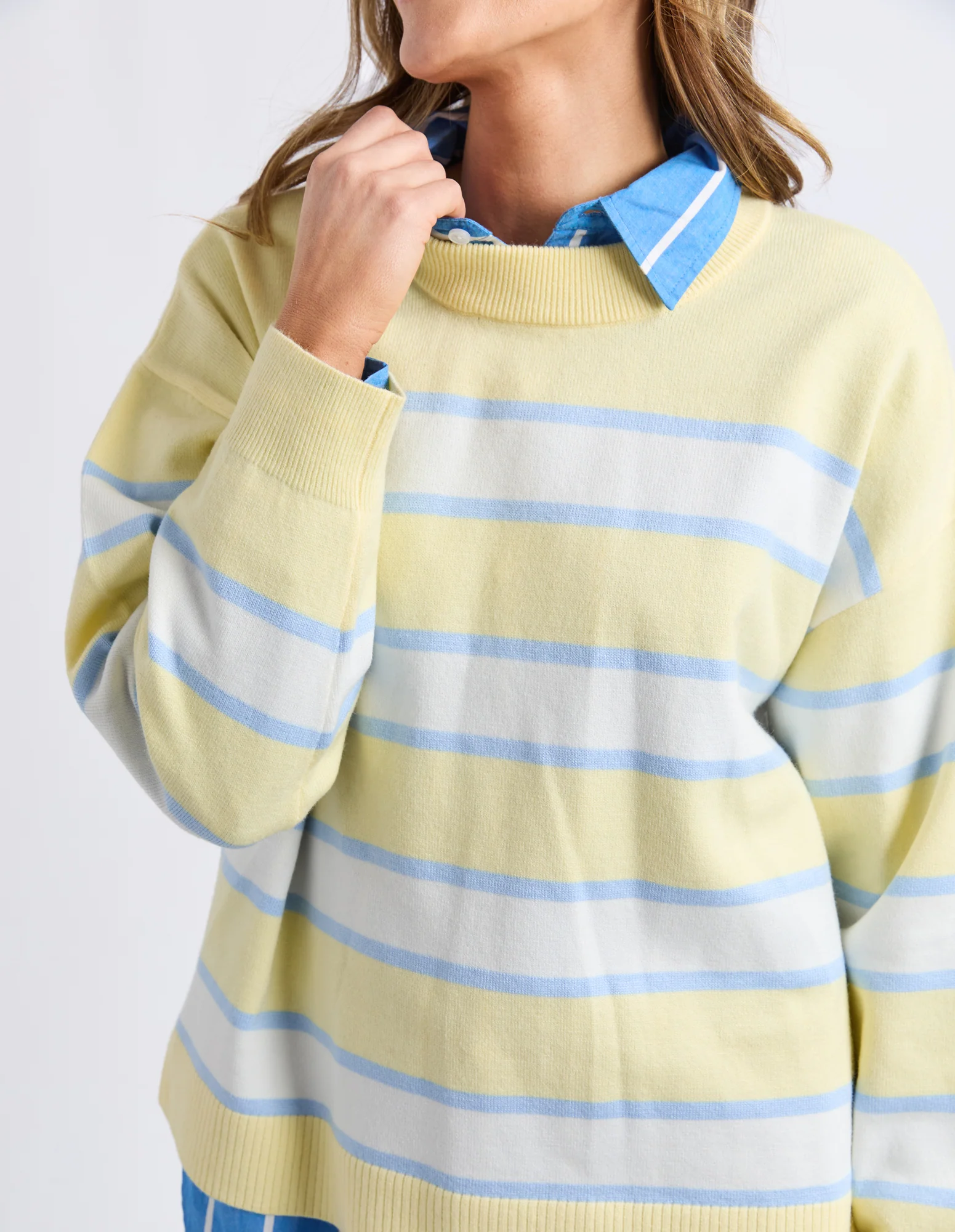 Joni Stripe Knit Pale Banana Stripe - Image 5