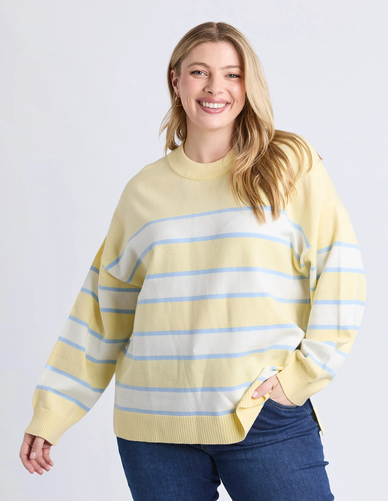 Joni Stripe Knit Pale Banana Stripe - Image 7