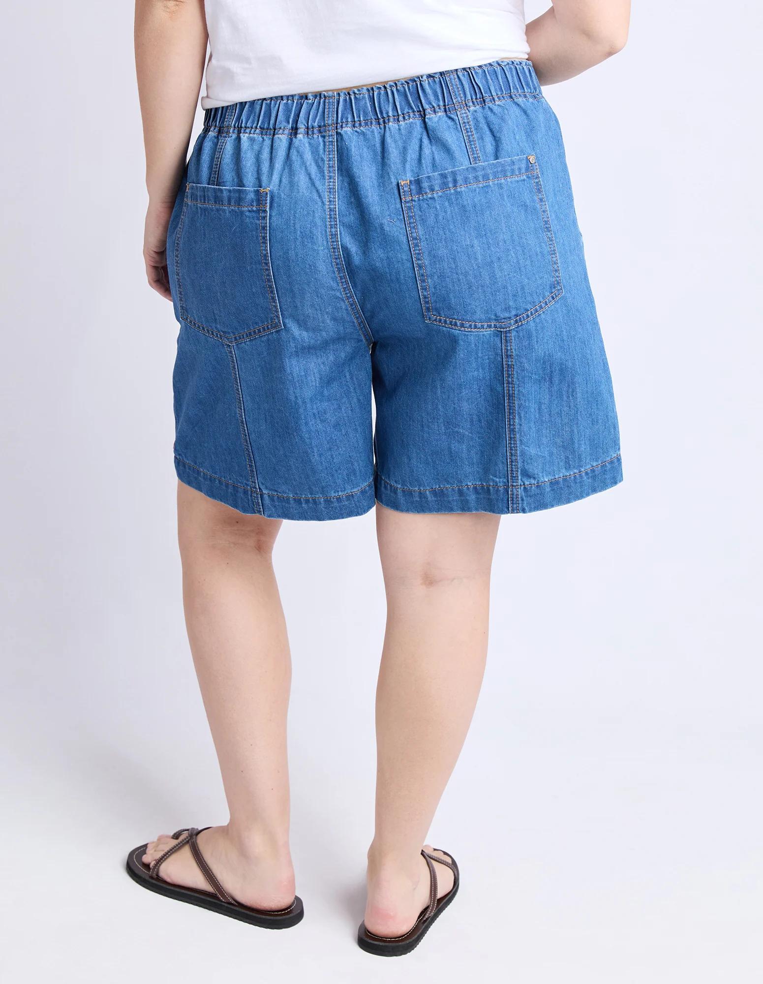 Jovie Denim Short Mid Blue Wash - Image 6