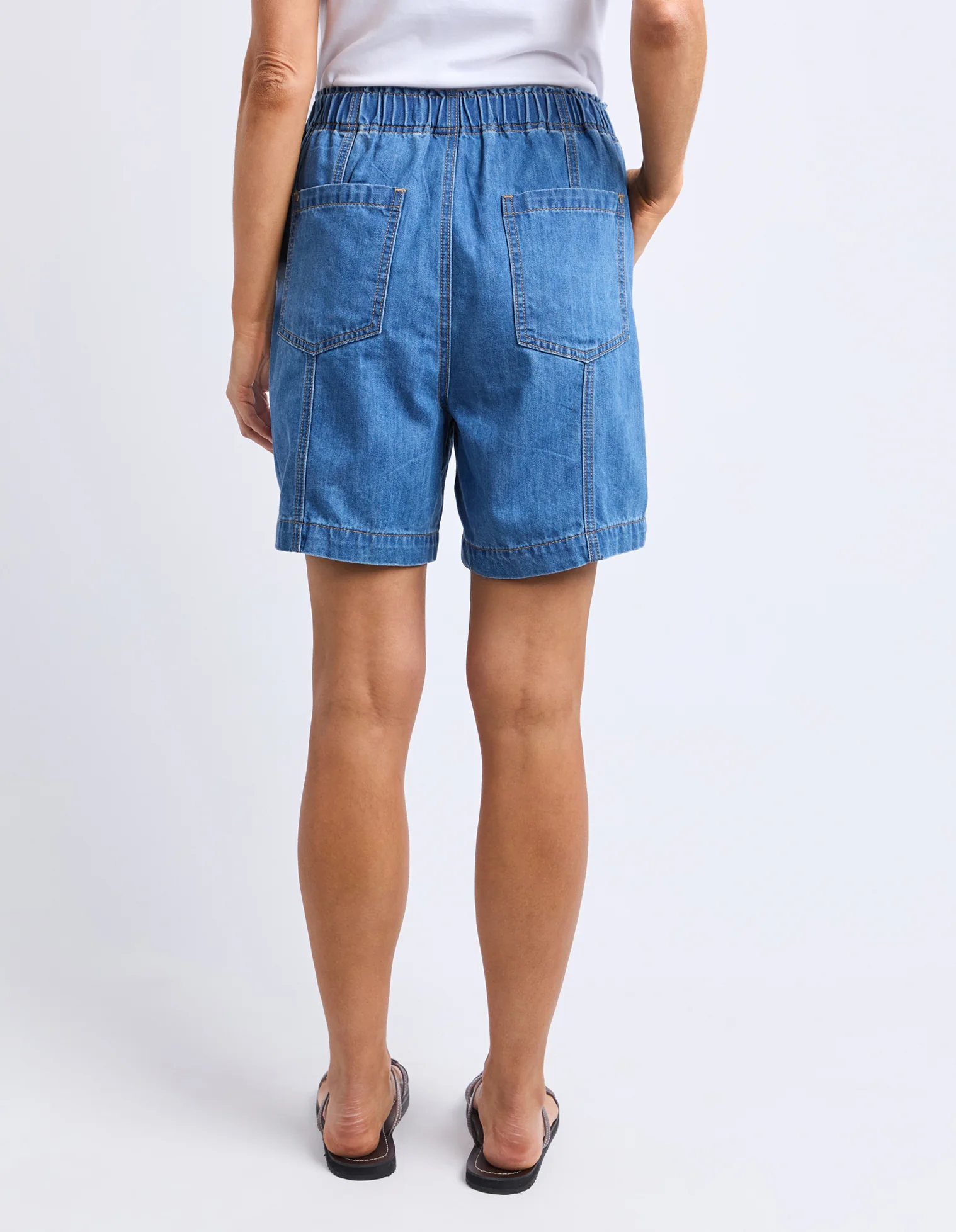 Jovie Denim Short Mid Blue Wash - Image 7