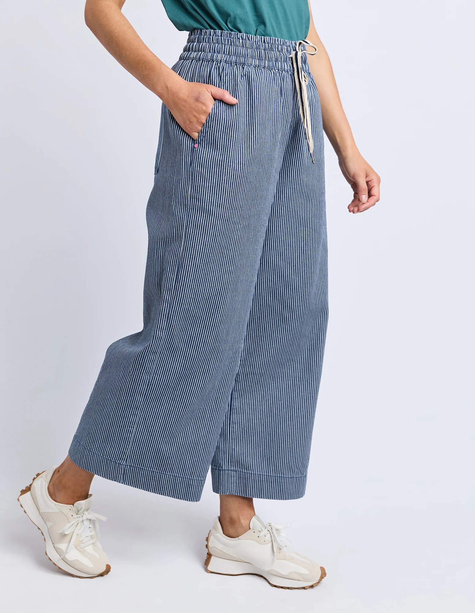 Julia Pinstripe Denim Pant Blue & White Stripe - Image 4