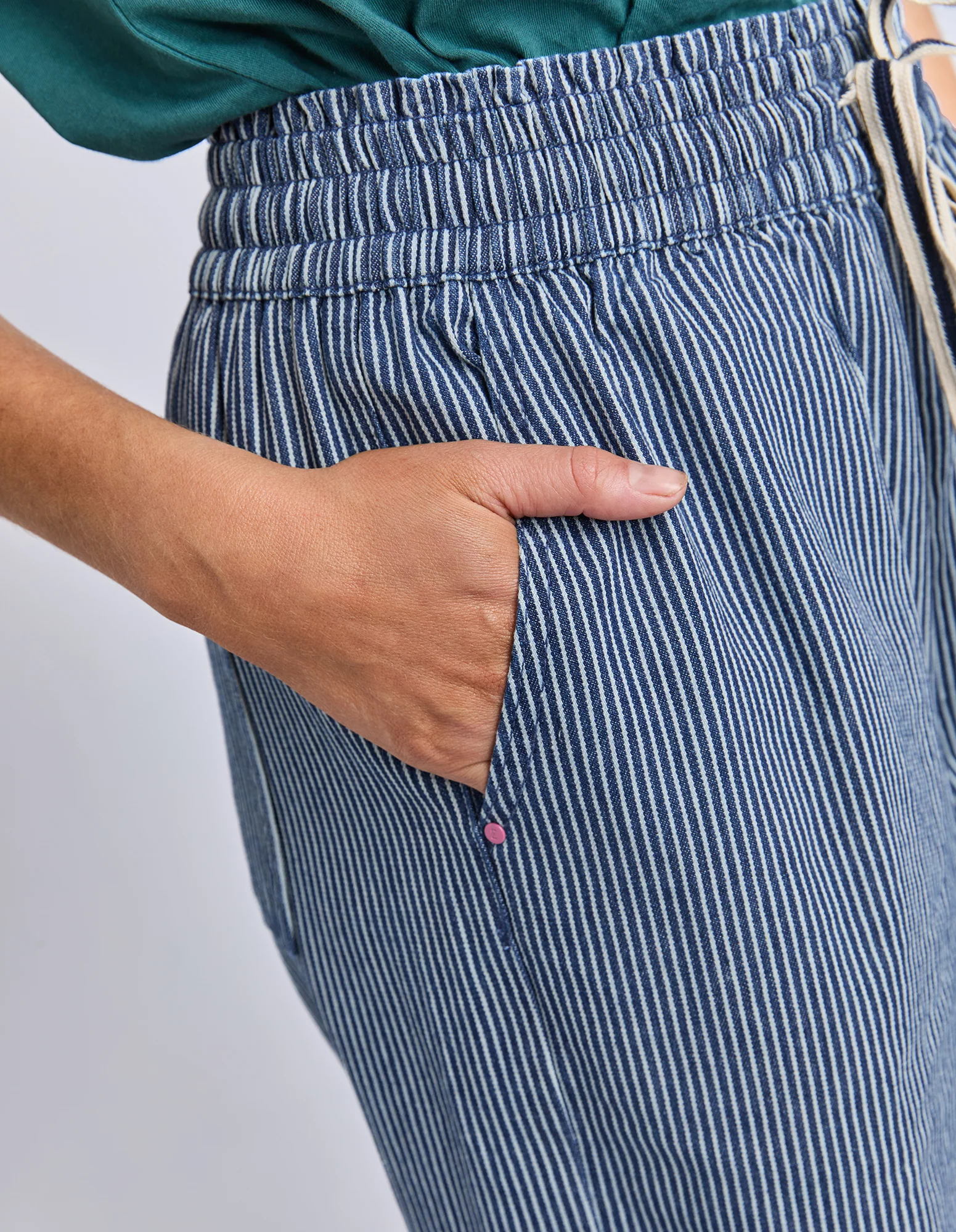 Julia Pinstripe Denim Pant Blue & White Stripe - Image 5