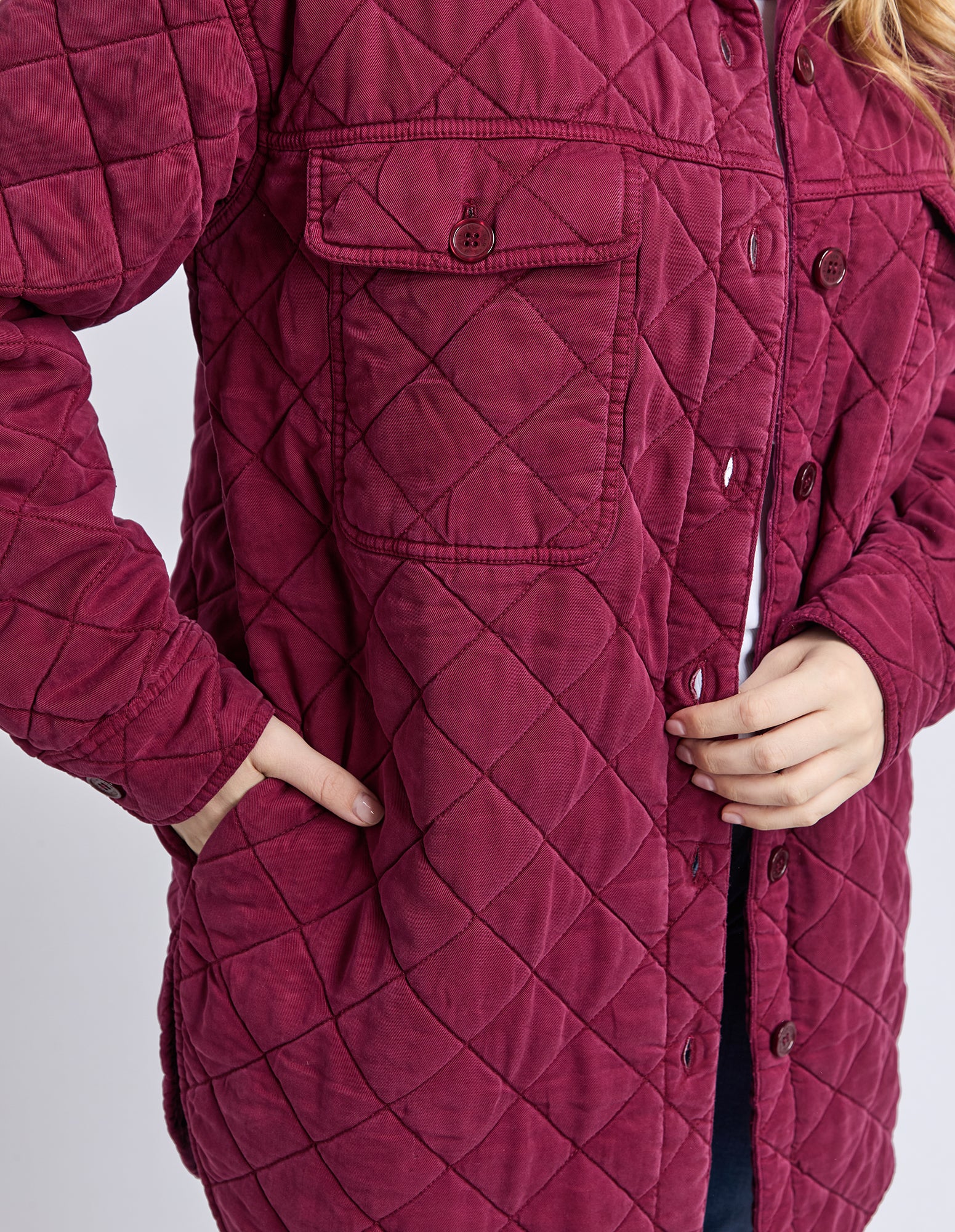Katie Quilted Shacket Plum - Image 5