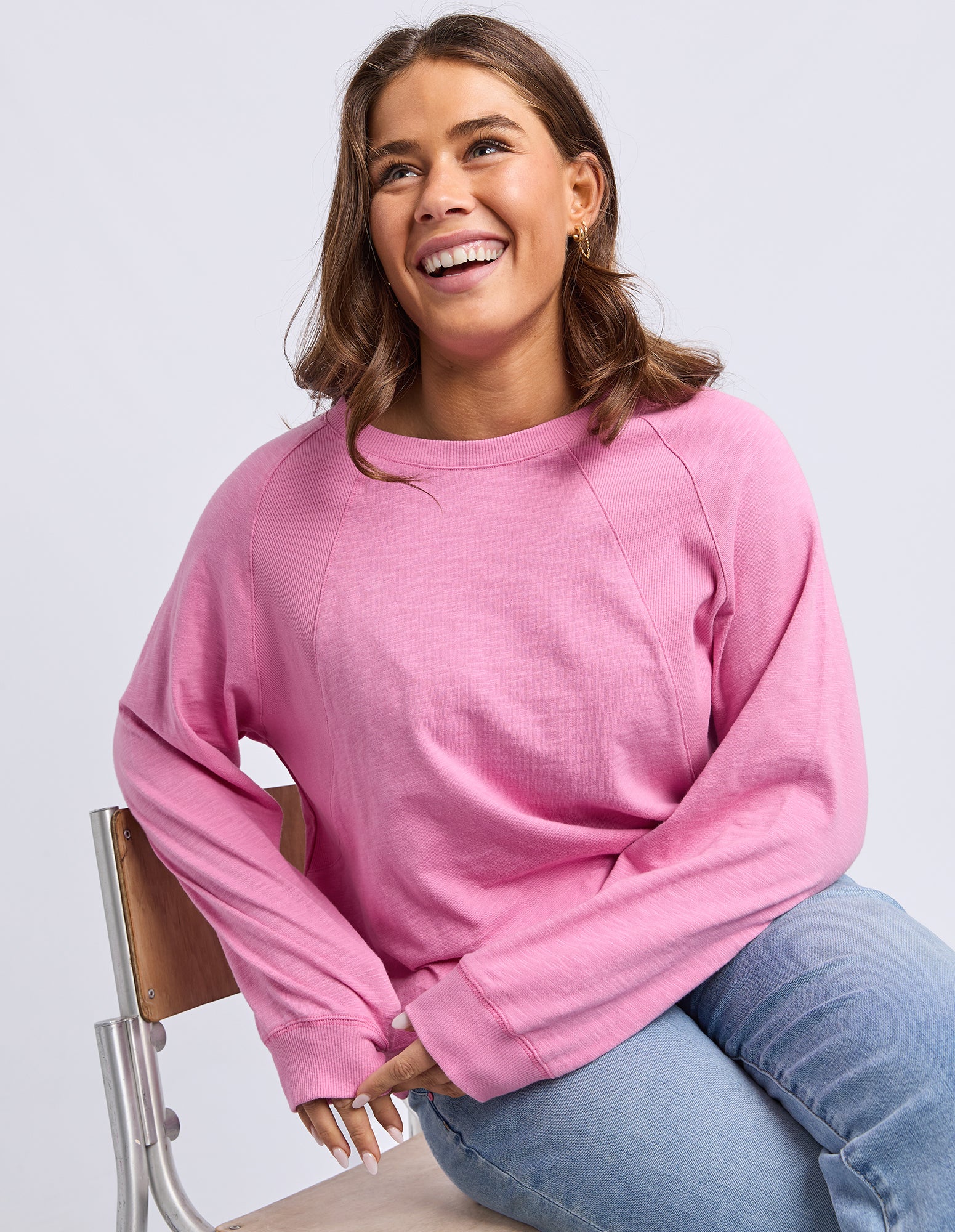 Kinsley Long Sleeve Sweat Quartz Pink - Image 4