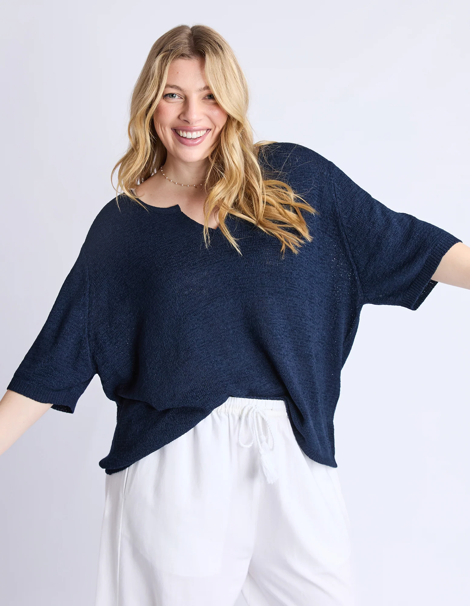 Knit Tee Navy - Image 10