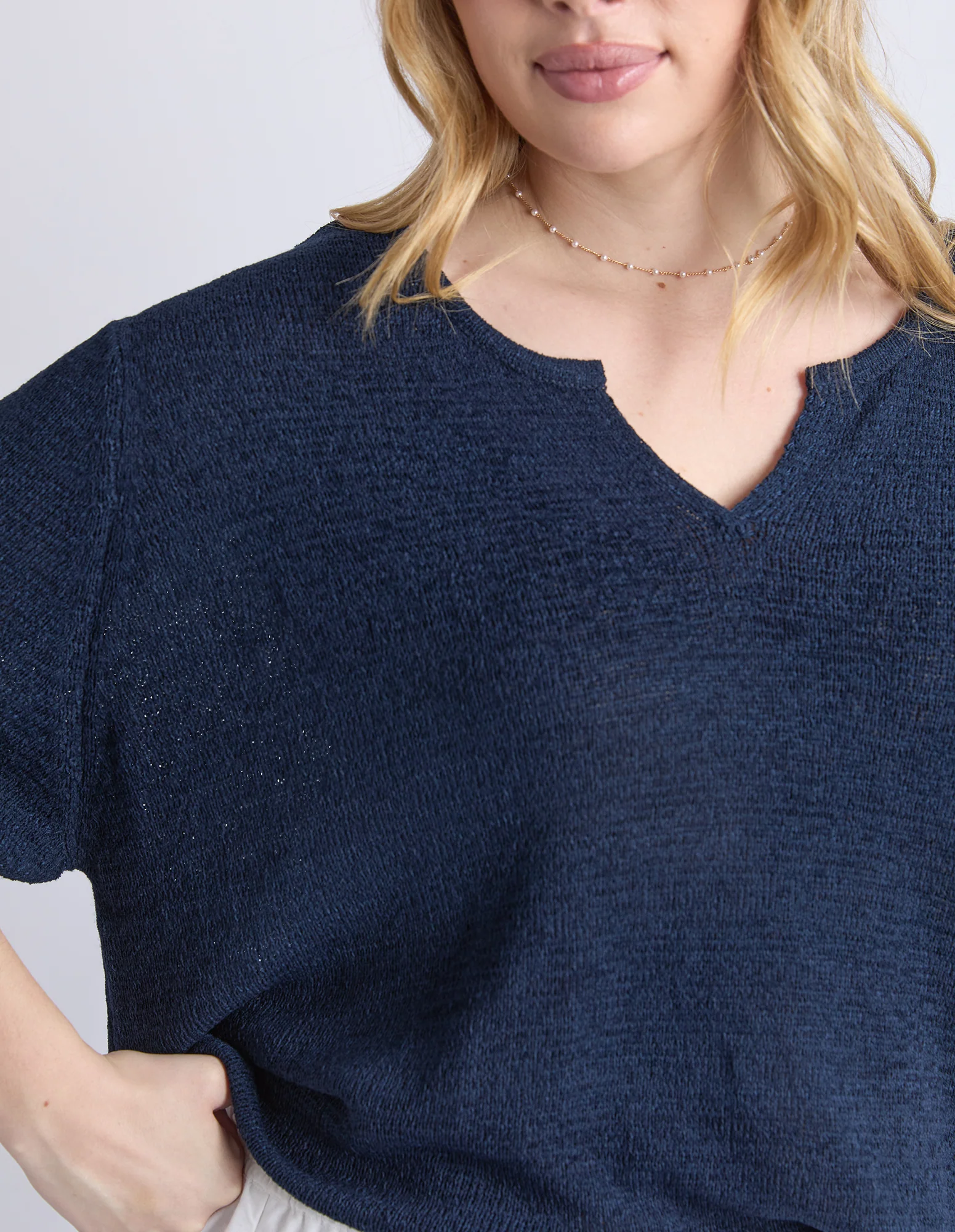 Knit Tee Navy - Image 11