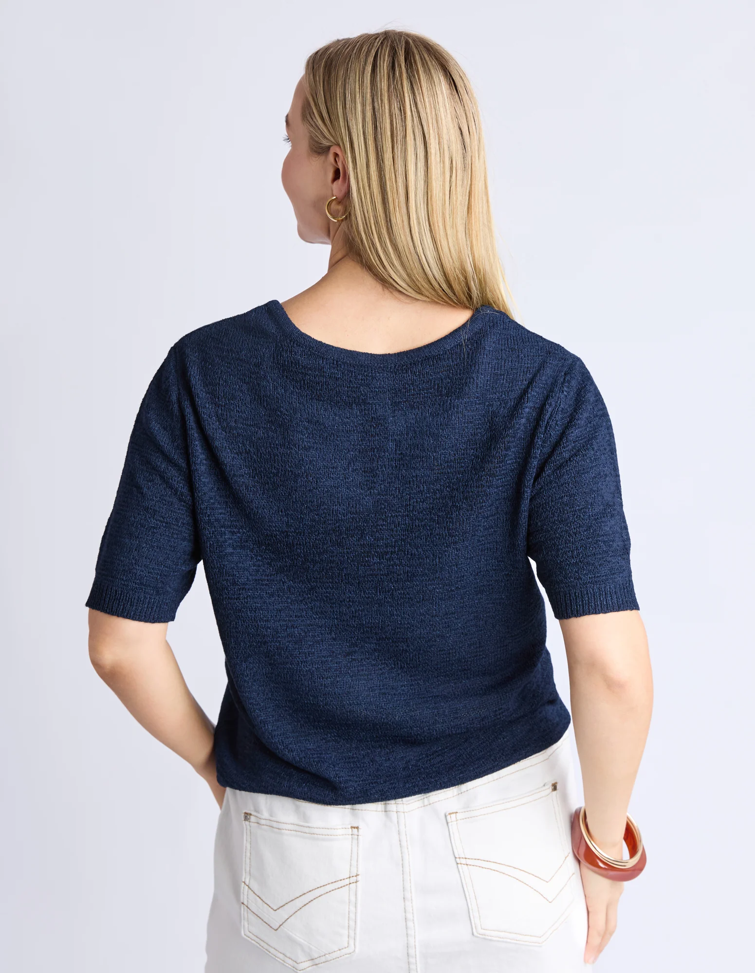 Knit Tee Navy - Image 3