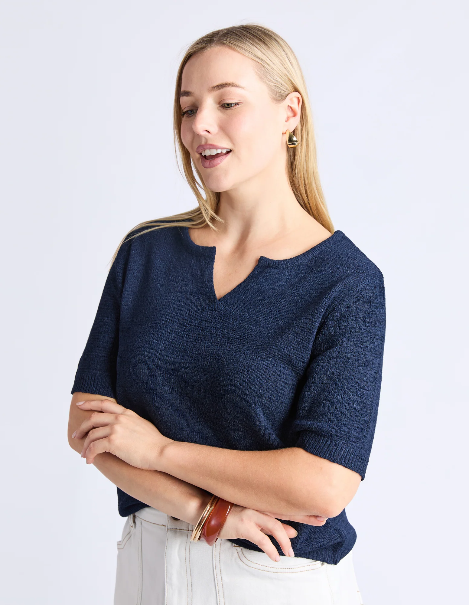 Knit Tee Navy - Image 4