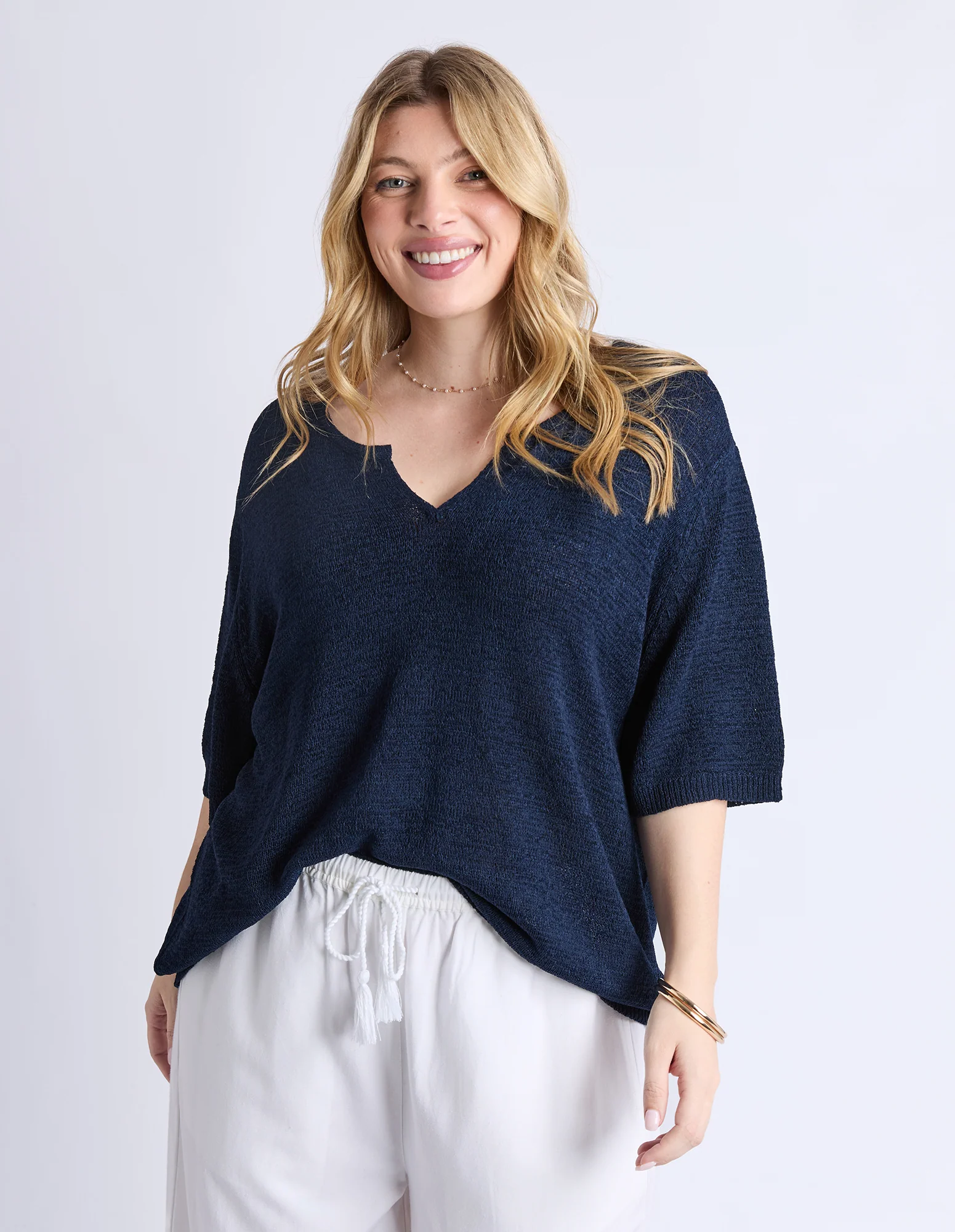 Knit Tee Navy - Image 7