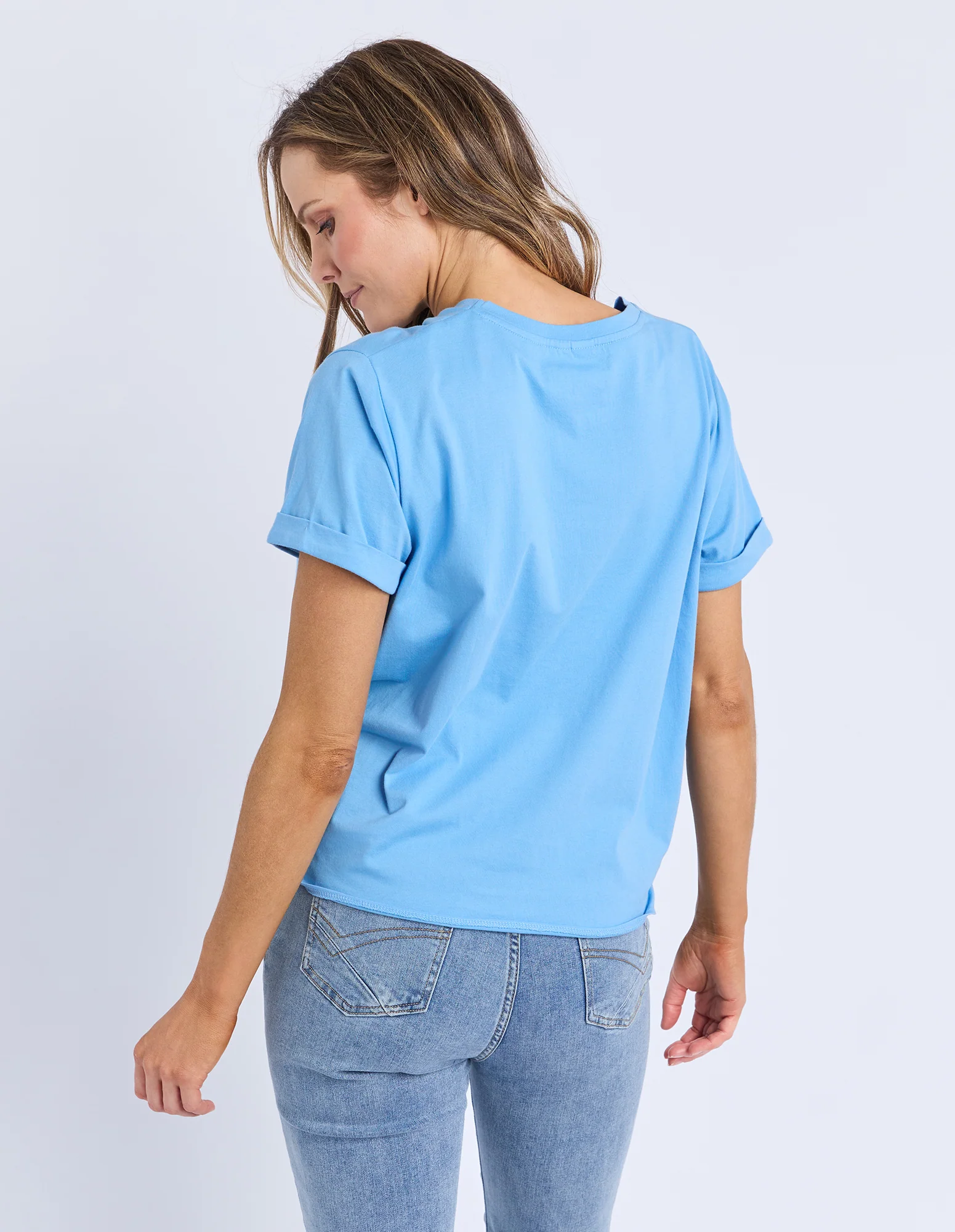 Knot Short Sleeve Tee Azure Blue - Image 3